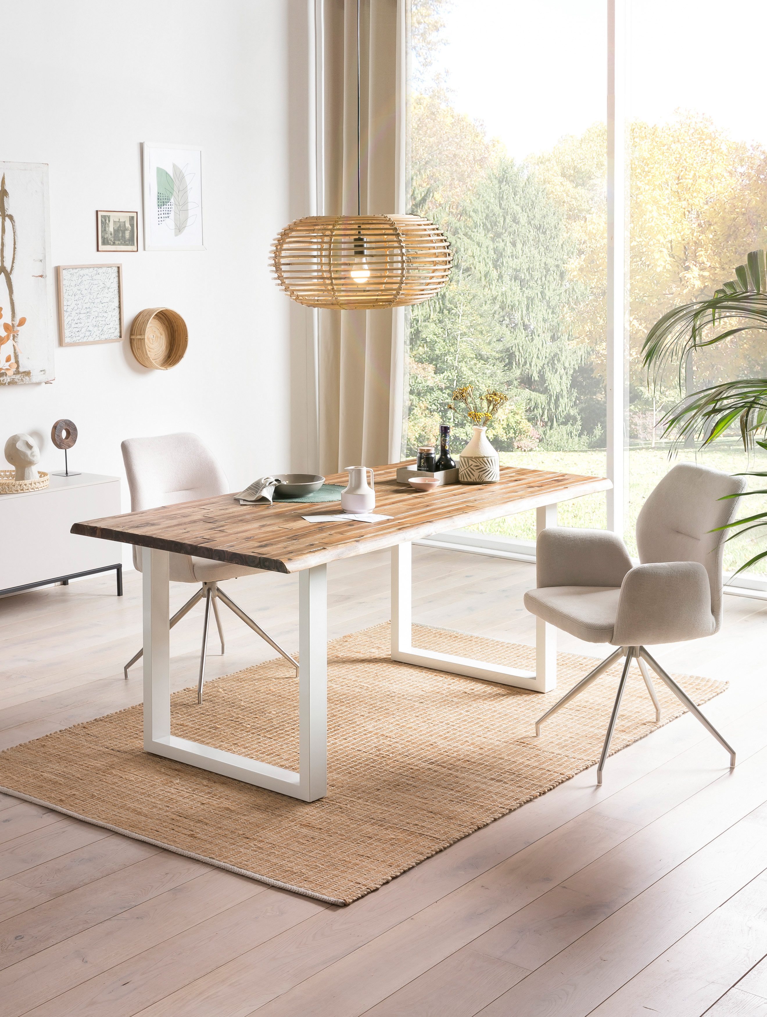 SalesFever Eethoek Stoelen met 360 graden draaiplateau onder de zitting (set, 5-delig)