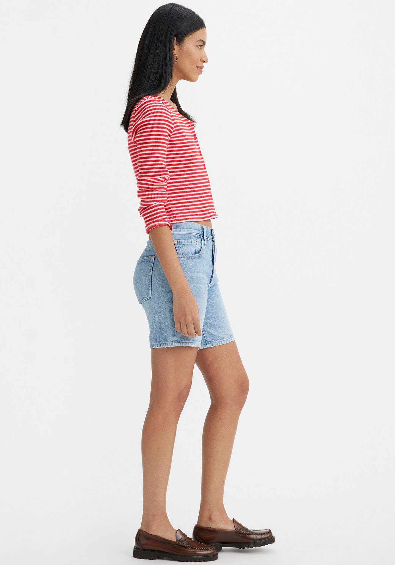 Levi's® Bermuda 501 Mid Thigh Short Met franje bij de zoom