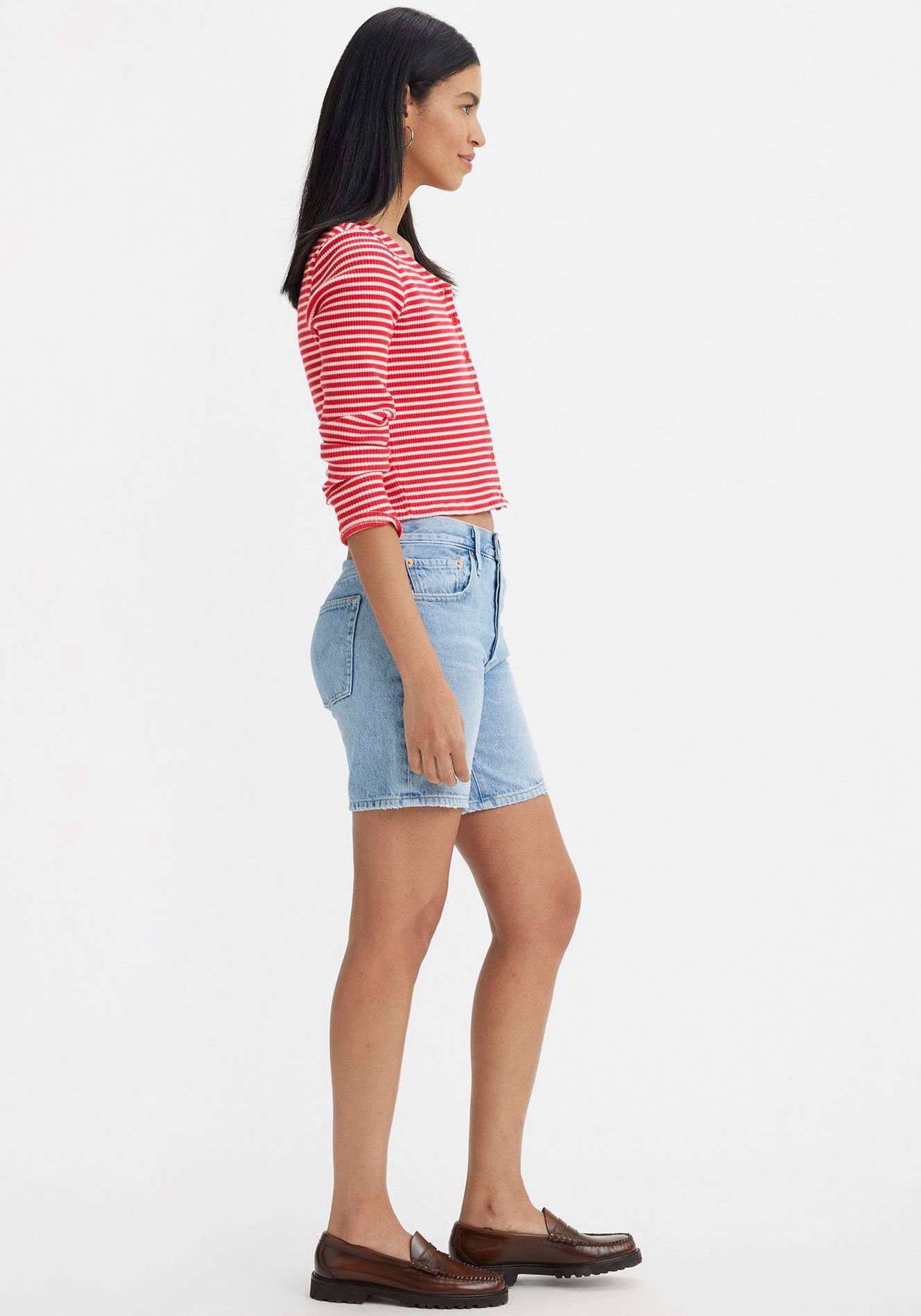 Levi's Bermuda 501 Mid Thigh Short Met franje bij de zoom