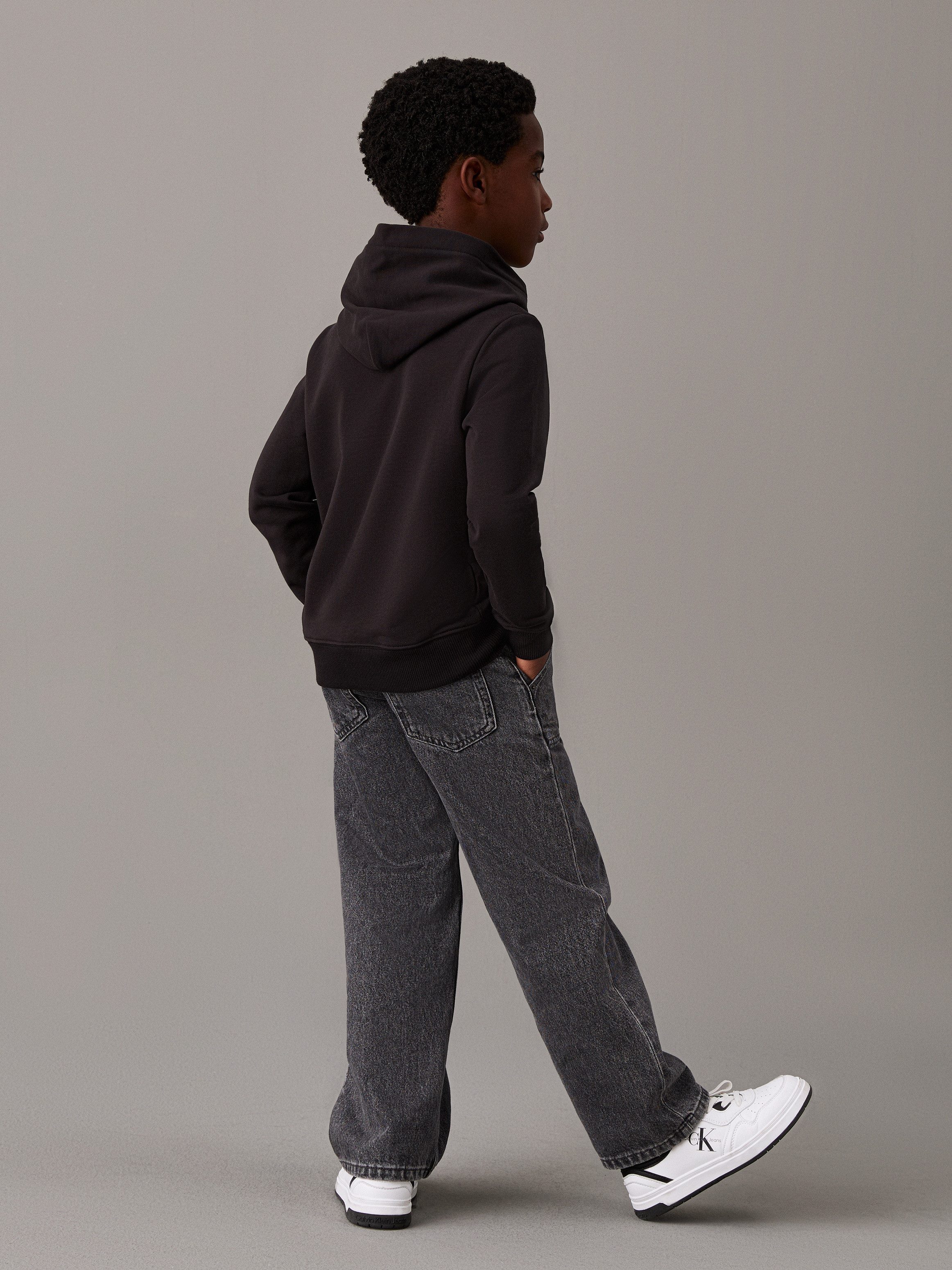 Calvin Klein Hoodie INST. LOGO REG. TERRY HOODIE voor kinderen tot 16 jaar en met logo-opdruk