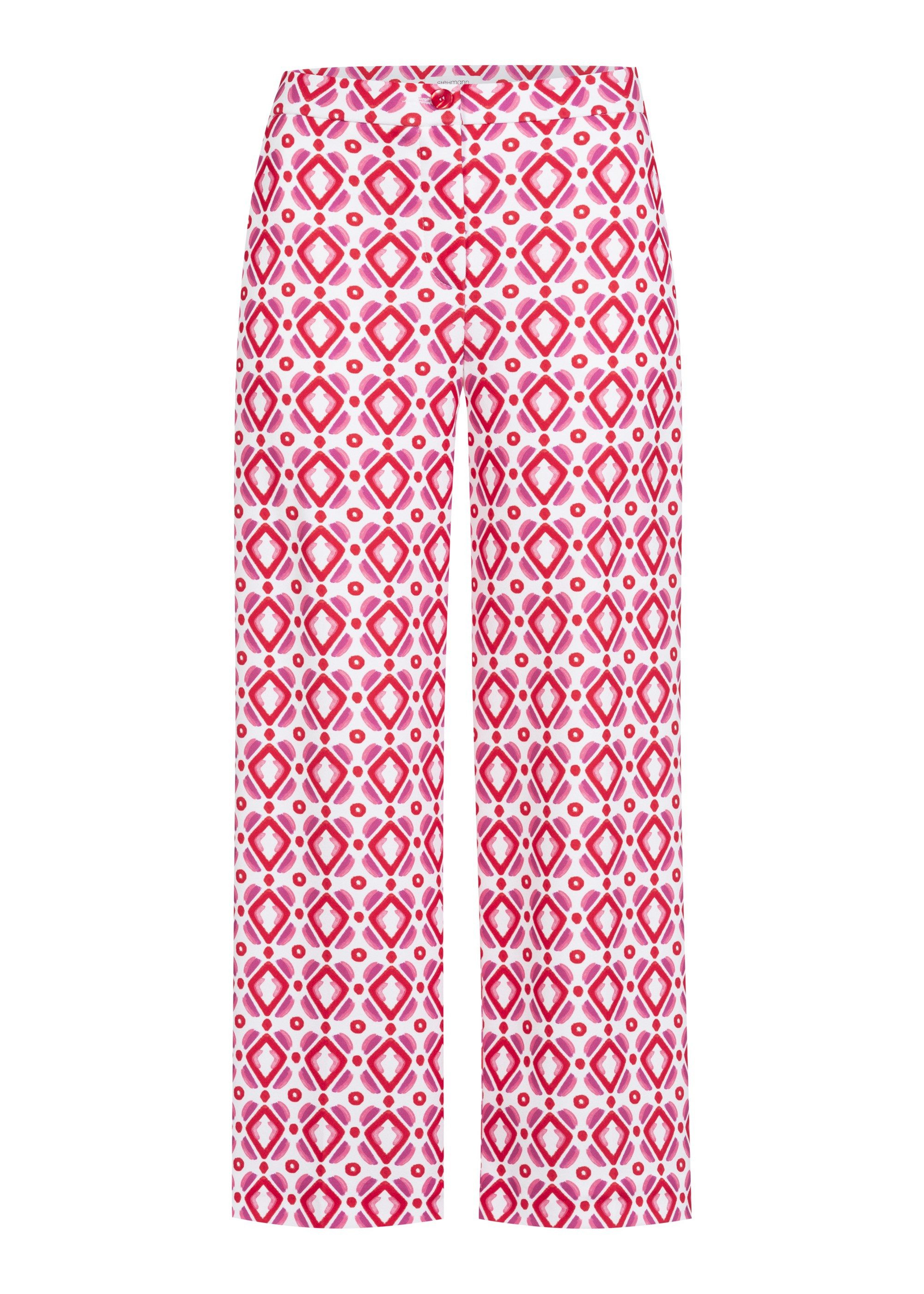 Stehmann 3/4 broek met grafisch patroon