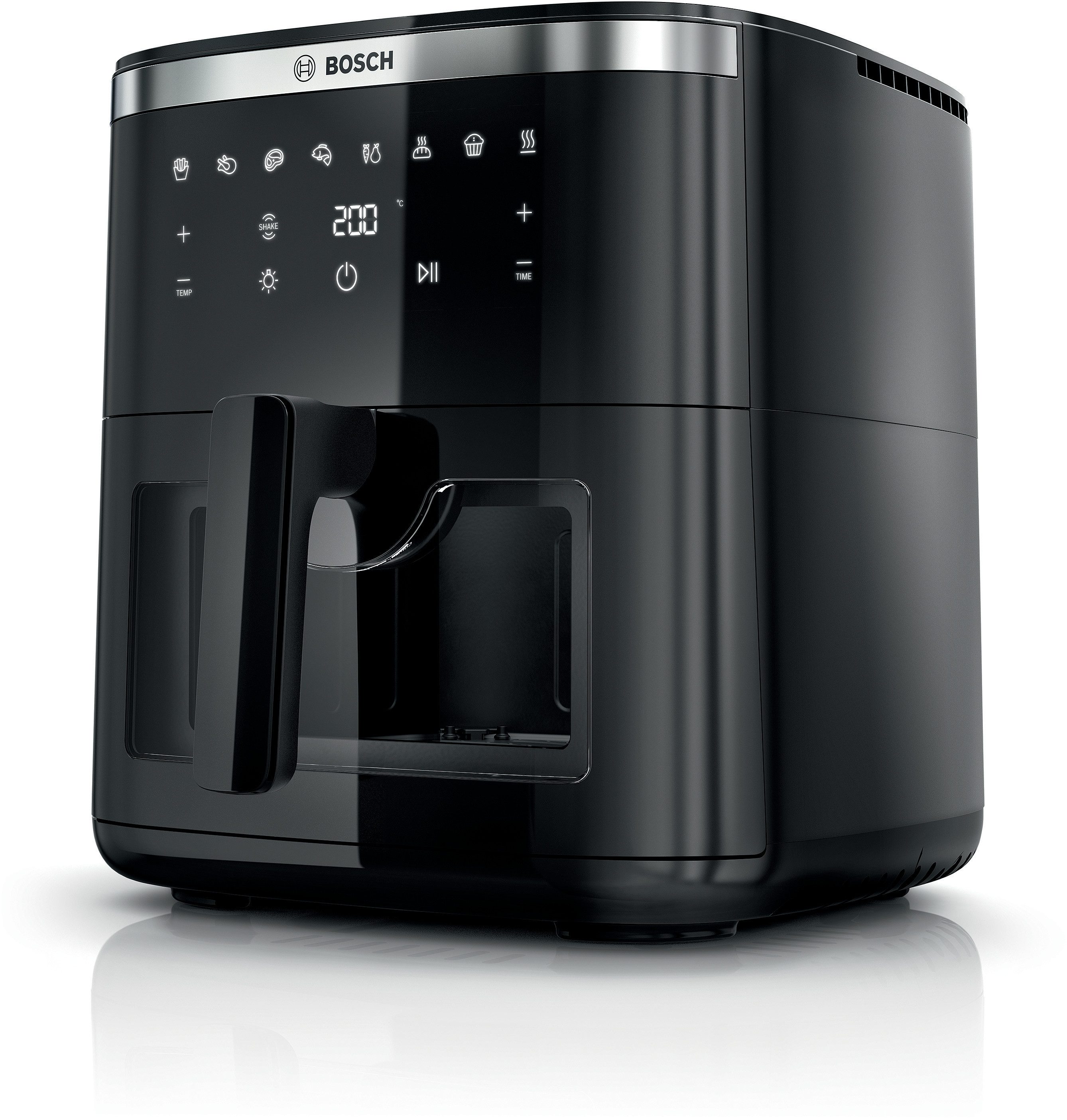 BOSCH Airfryer Air Fryer Serie 6, MAF671B0, 7,2l, Sichtfenster, 7 Programme, schwarz