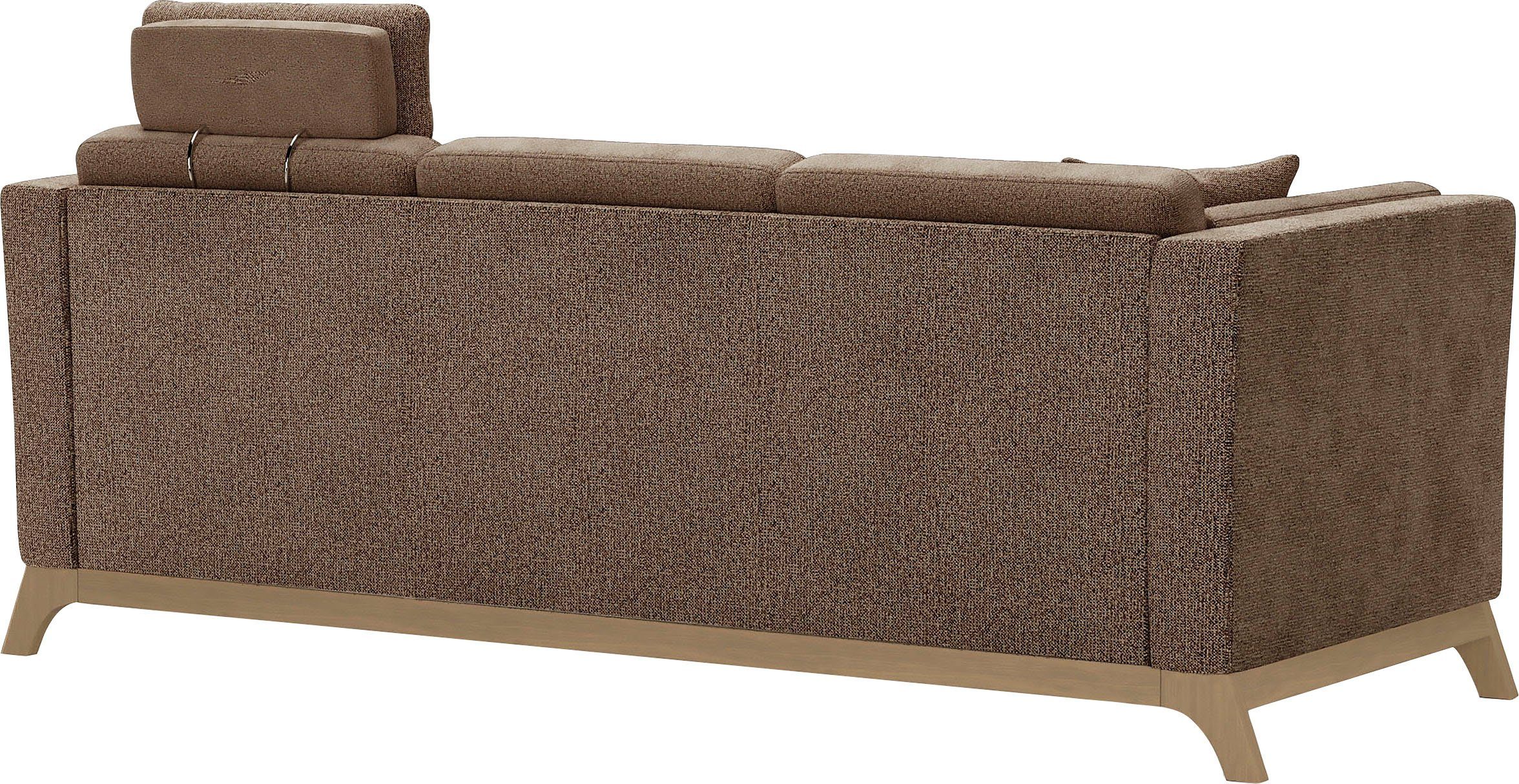 Home affaire 3-zitsbank Viva met houten frame van beukenhout