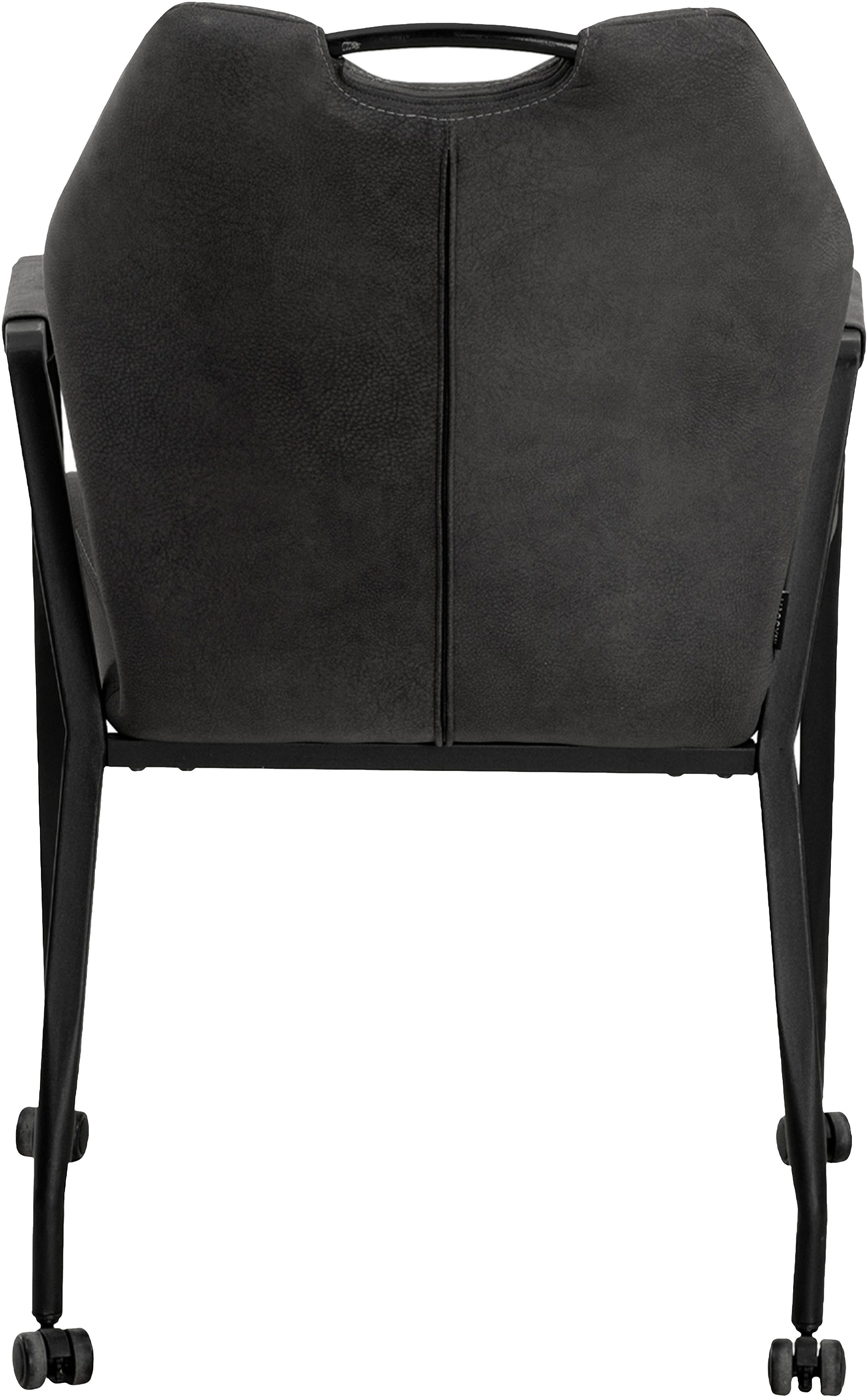 OMG Design Stoel met armleuningen Point Eetkamerstoel met wielen, bureaustoel (set)