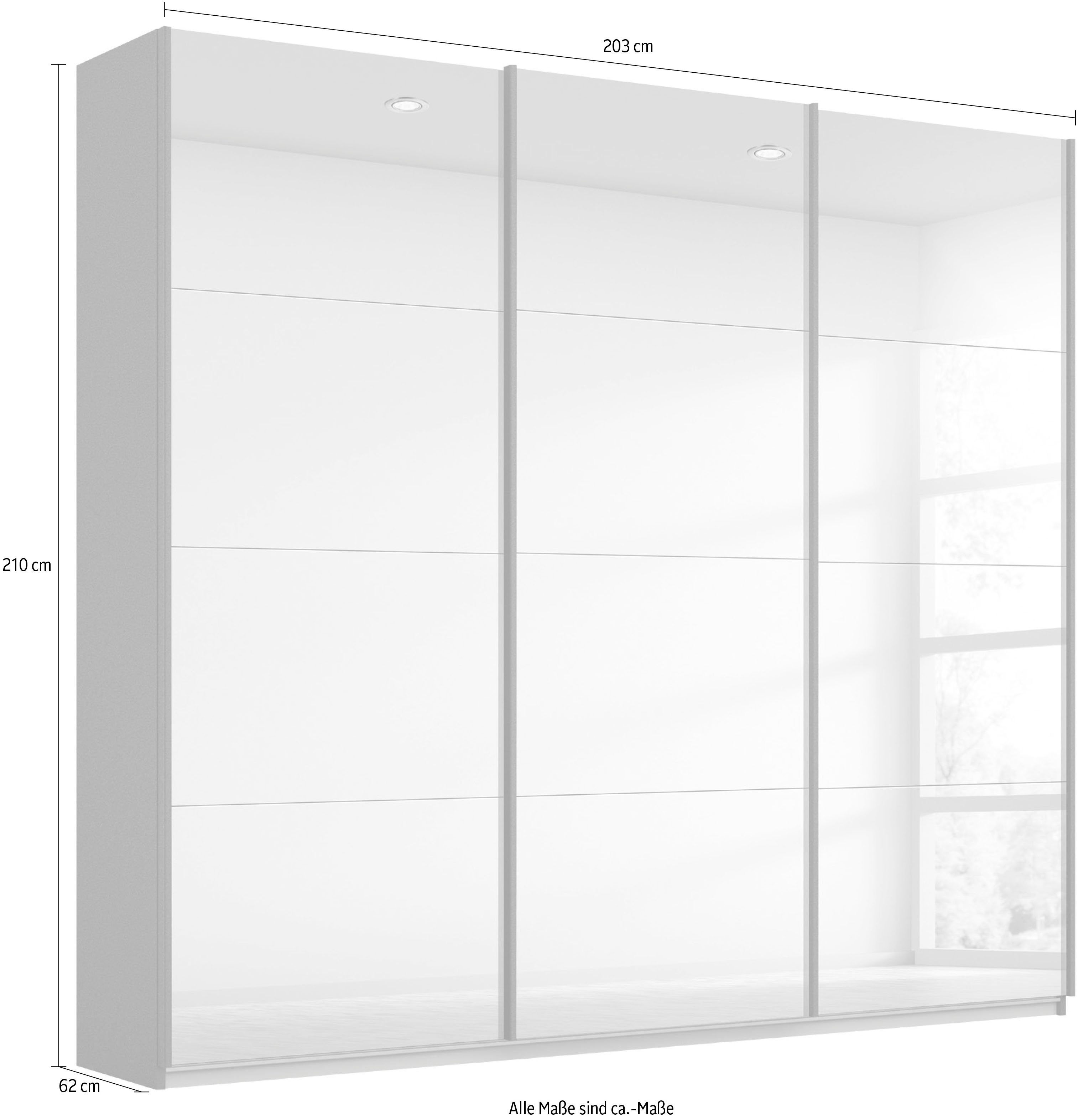 rauch Zweefdeurkast Kledingkast kast garderobe ORACLE met spiegelfront inclusief lade-inzet en extra legplanken made in germany