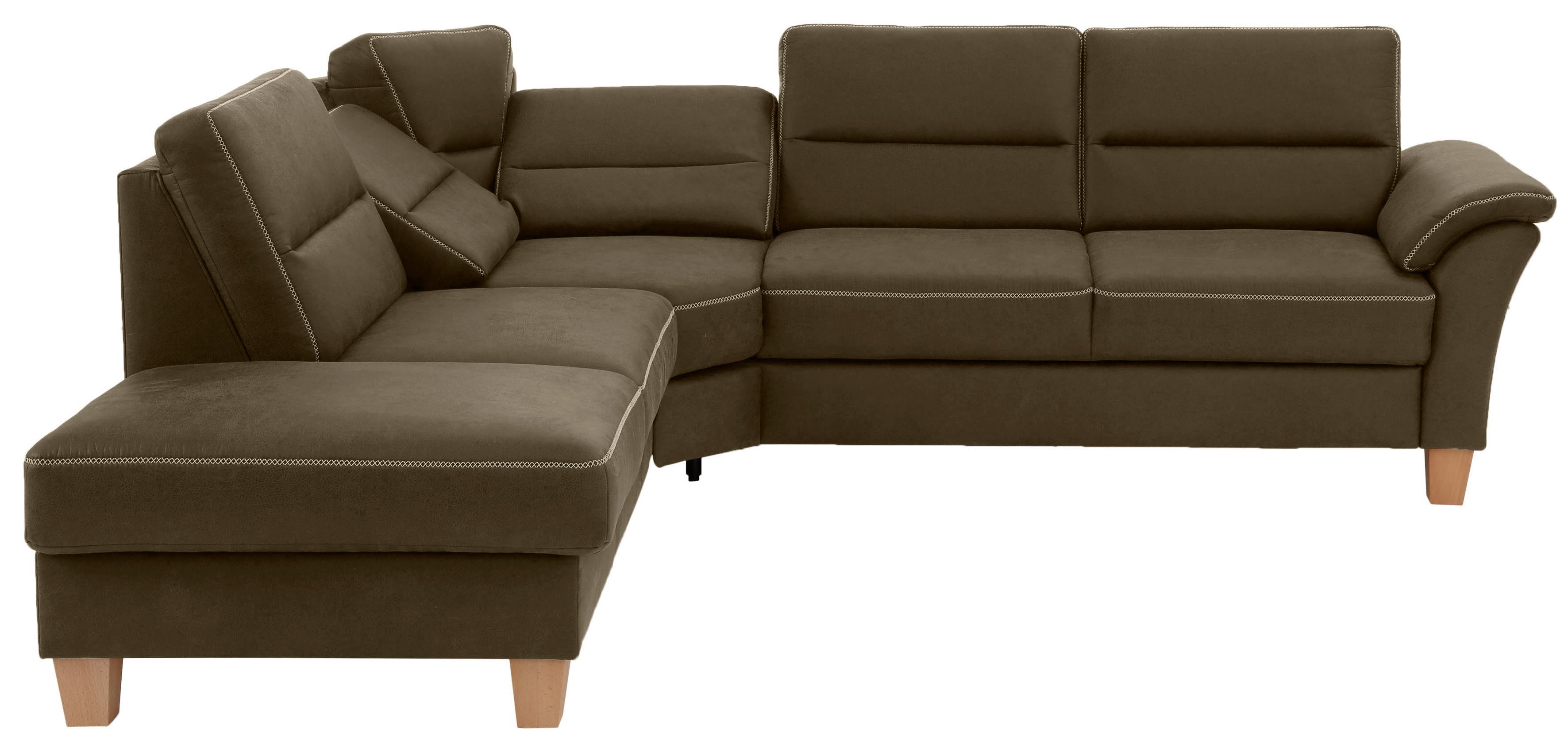 Home affaire Hoekbank Soleo L-model comfortabel door trapezehoek met relaxfunctie, ook met slaapfunctie