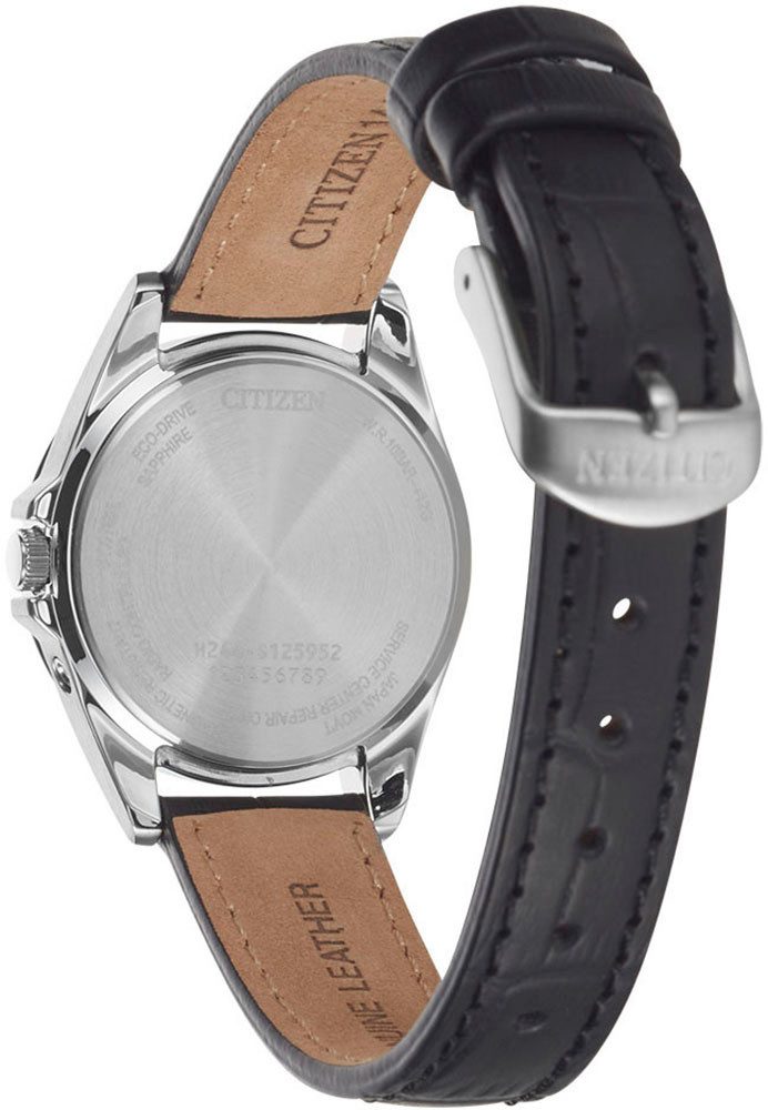 Citizen Radiografisch horloge EC1180-81L Polshorloge, dameshorloge, solar, leren band, saffierglas, datum