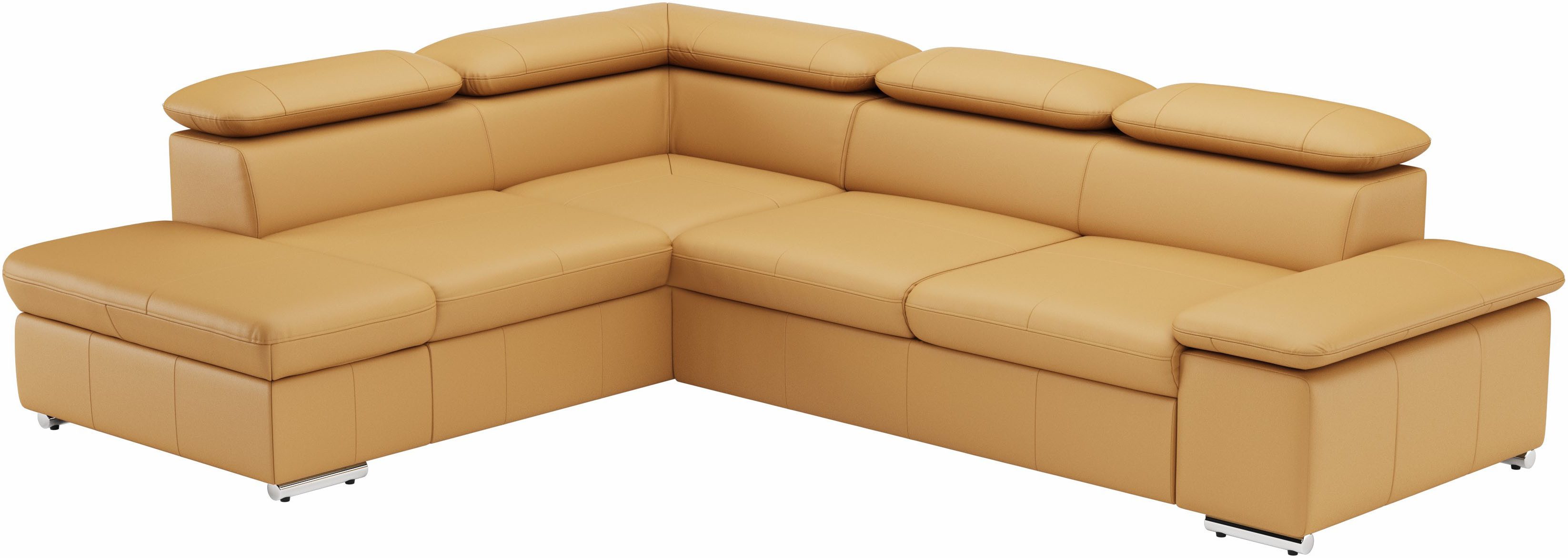 sit&more Hoekbank Valentine, L-vorm, bank met verstelbare arm- en hoofdsteun