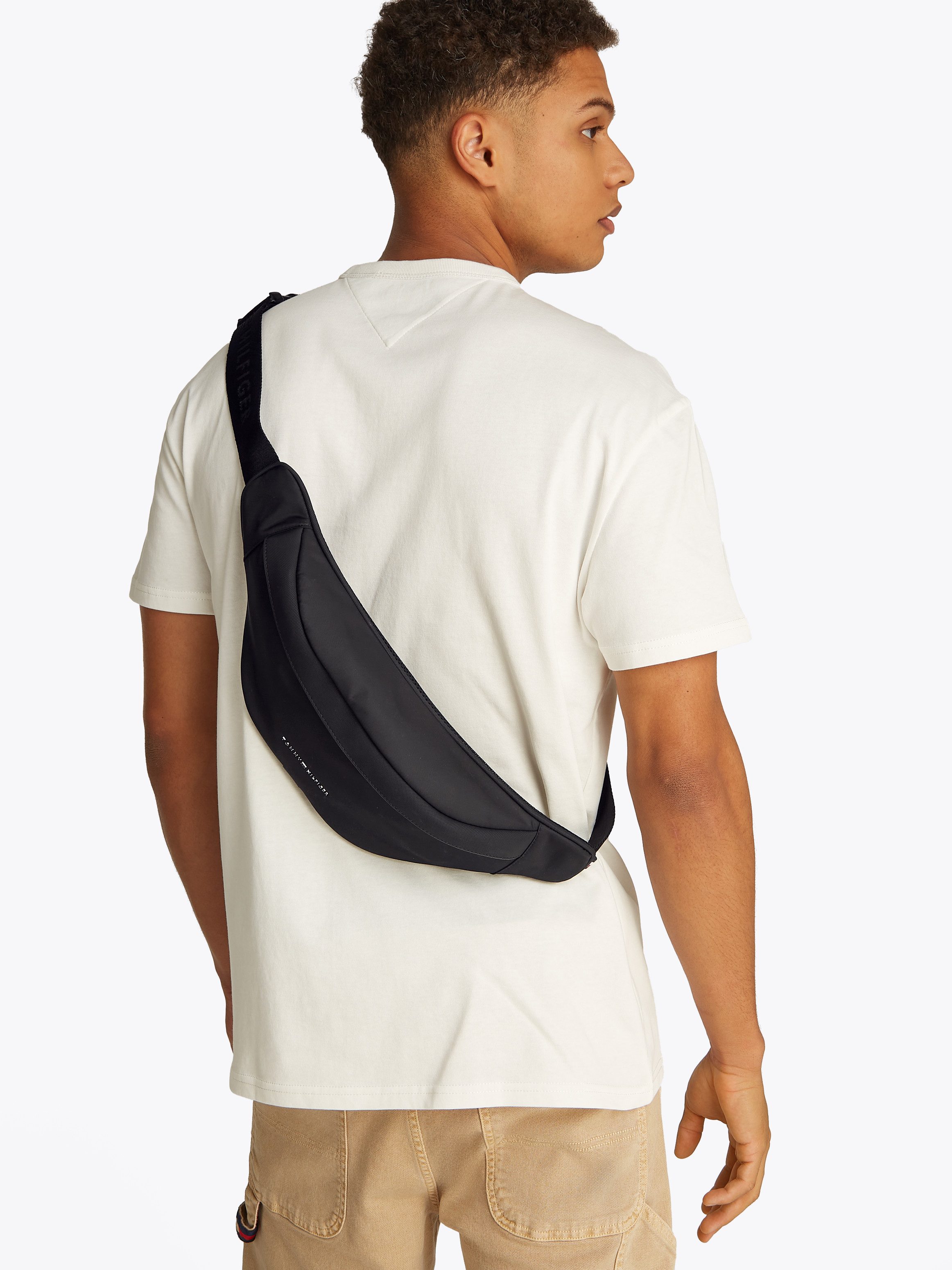 Tommy Hilfiger Buiktasje TH REPREVE BUMBAG , heren, unisex, heuptas, mini bag met logo-opdruk