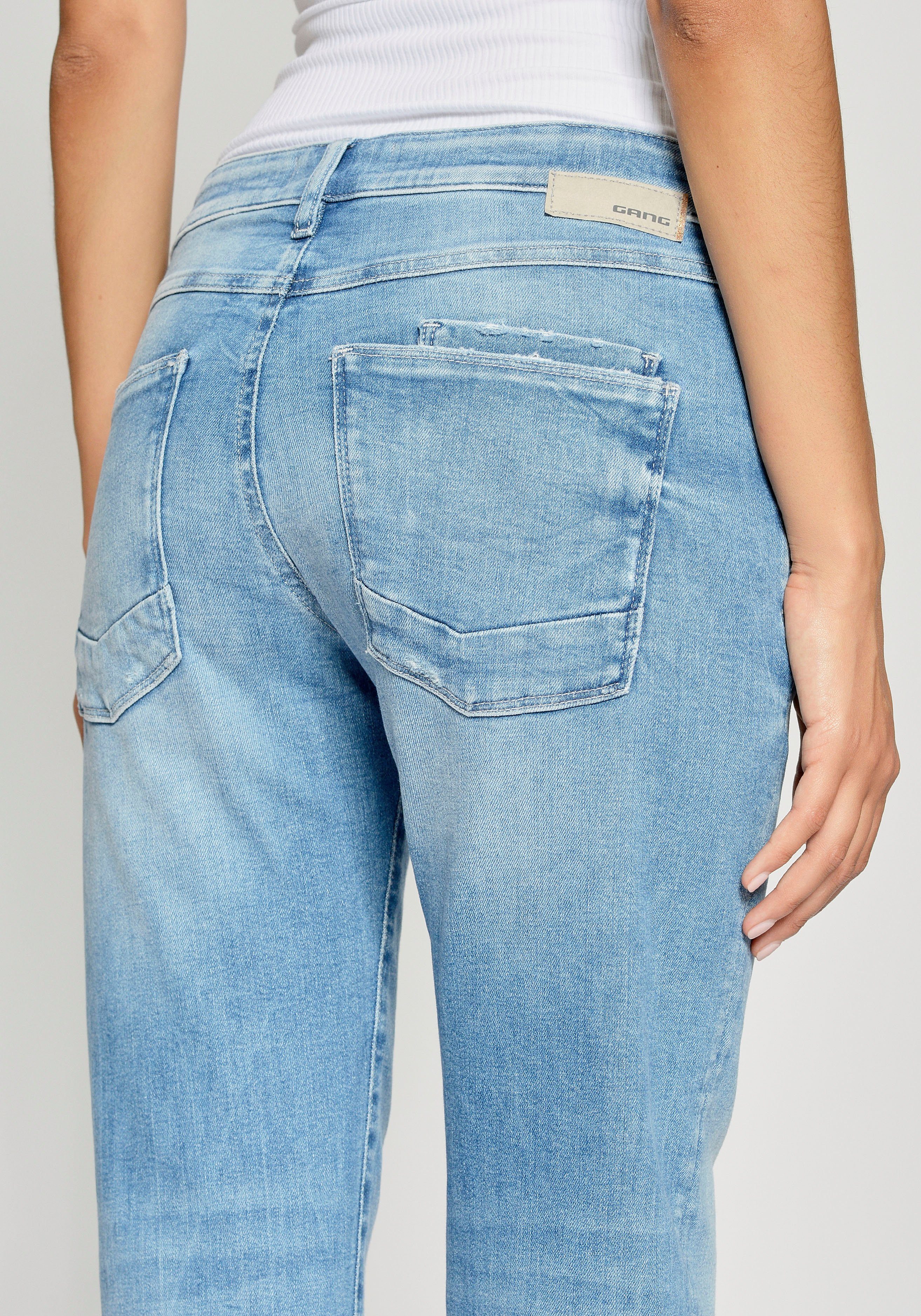 GANG Boyfriendjeans 94NADIA 5-pocketsstijl met ritssluiting en knoop