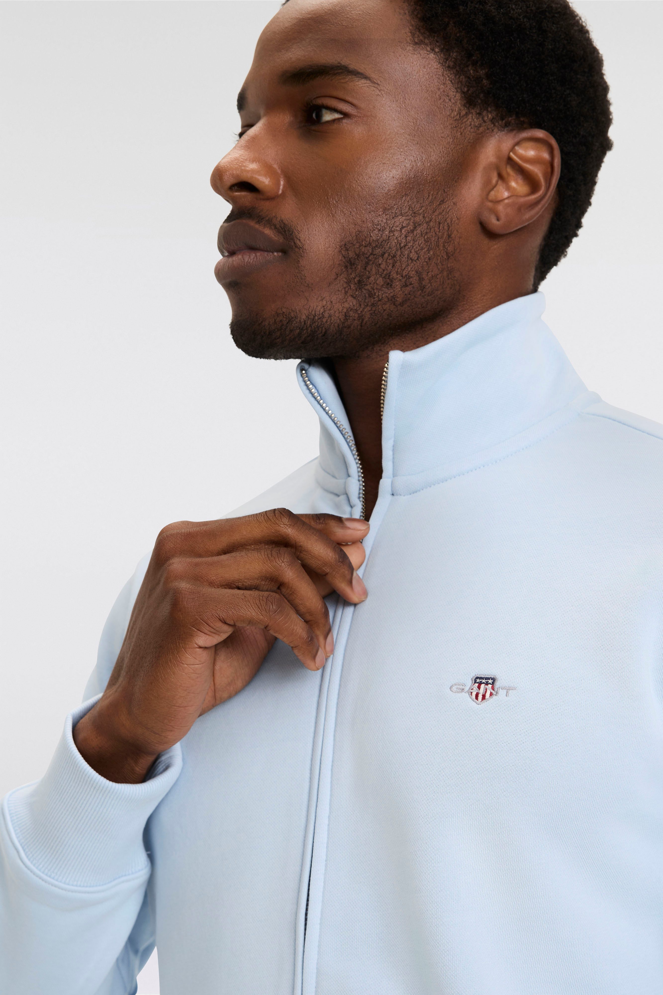 Gant Sweatvest REG SHIELD FULL ZIP SWEAT met logoborduursel op borsthoogte