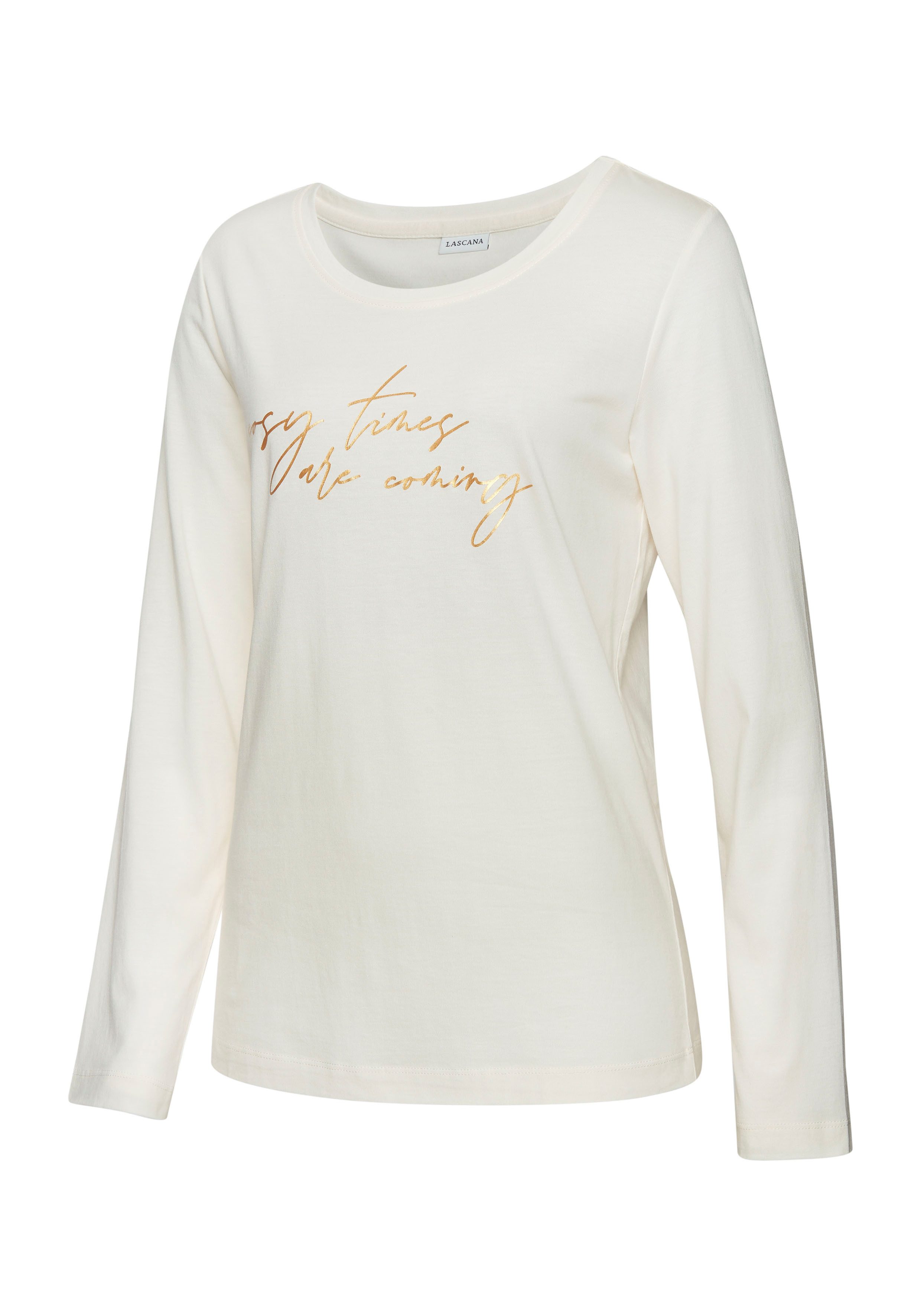 Lascana Pyjama top met folieprint