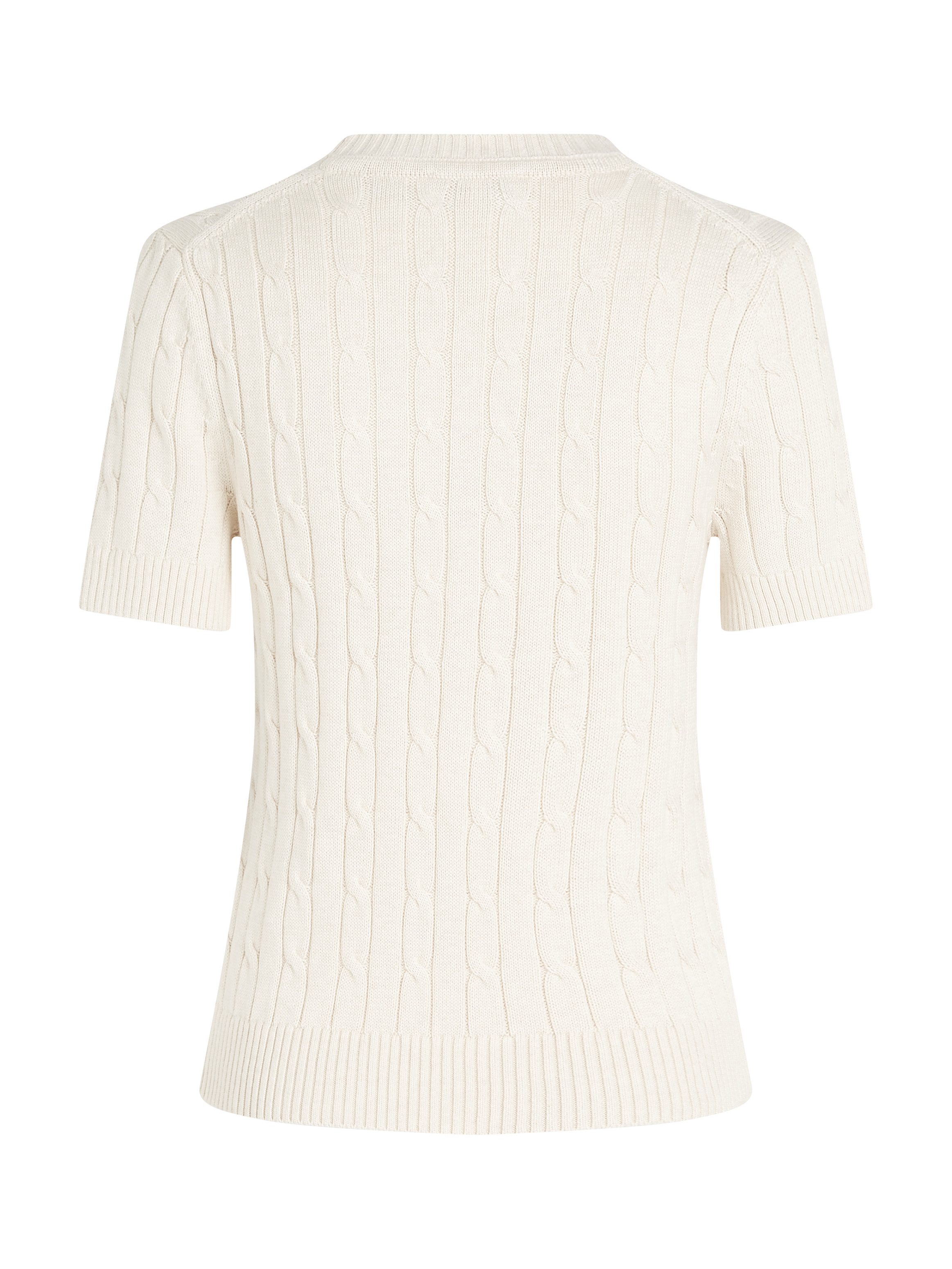 Tommy Hilfiger Trui met korte mouwen 1985 CO MINI CABLE C-NK SS SWT