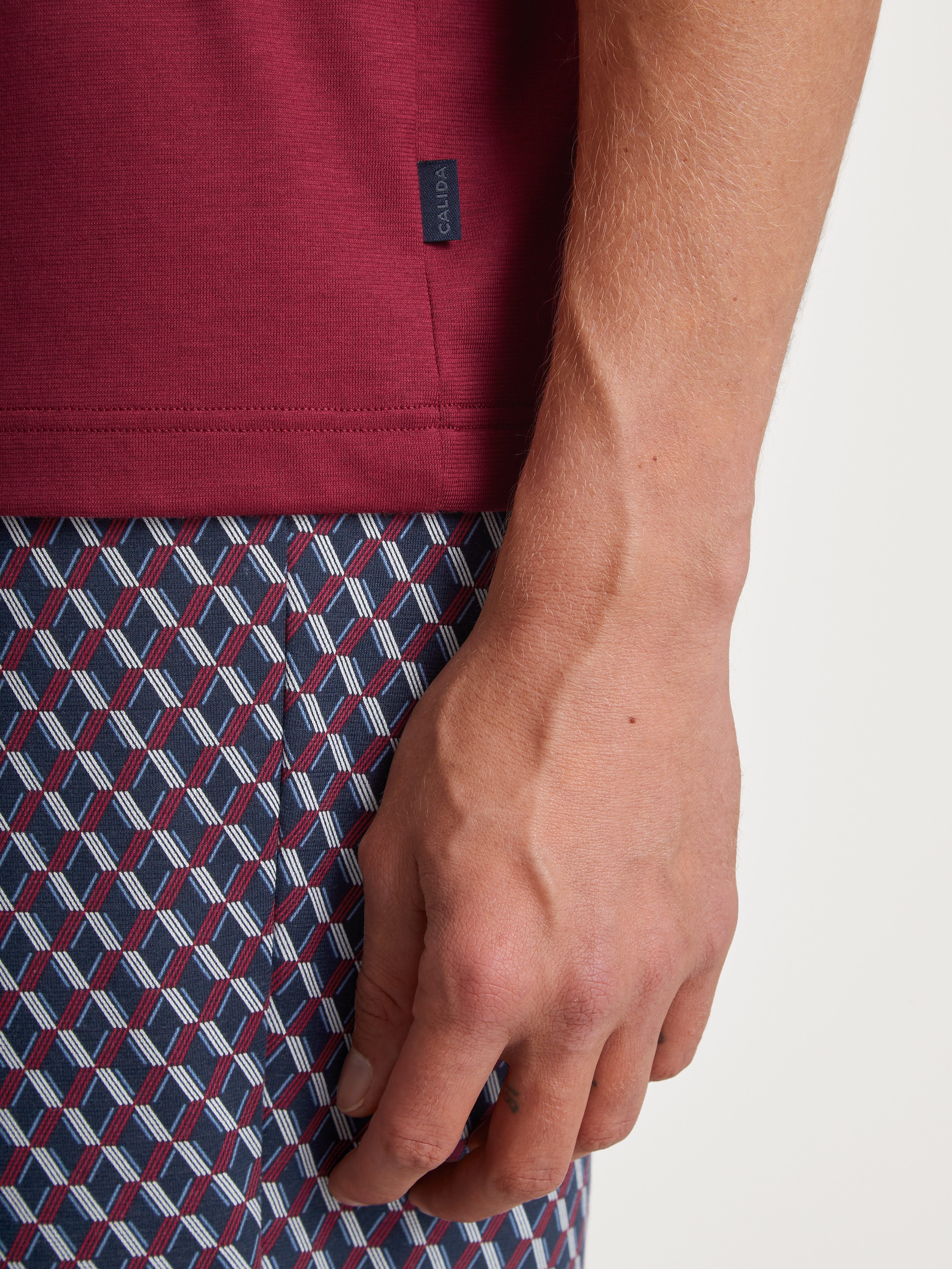 CALIDA Pyjama Relax Imprint met elastische broekband (2-delig)