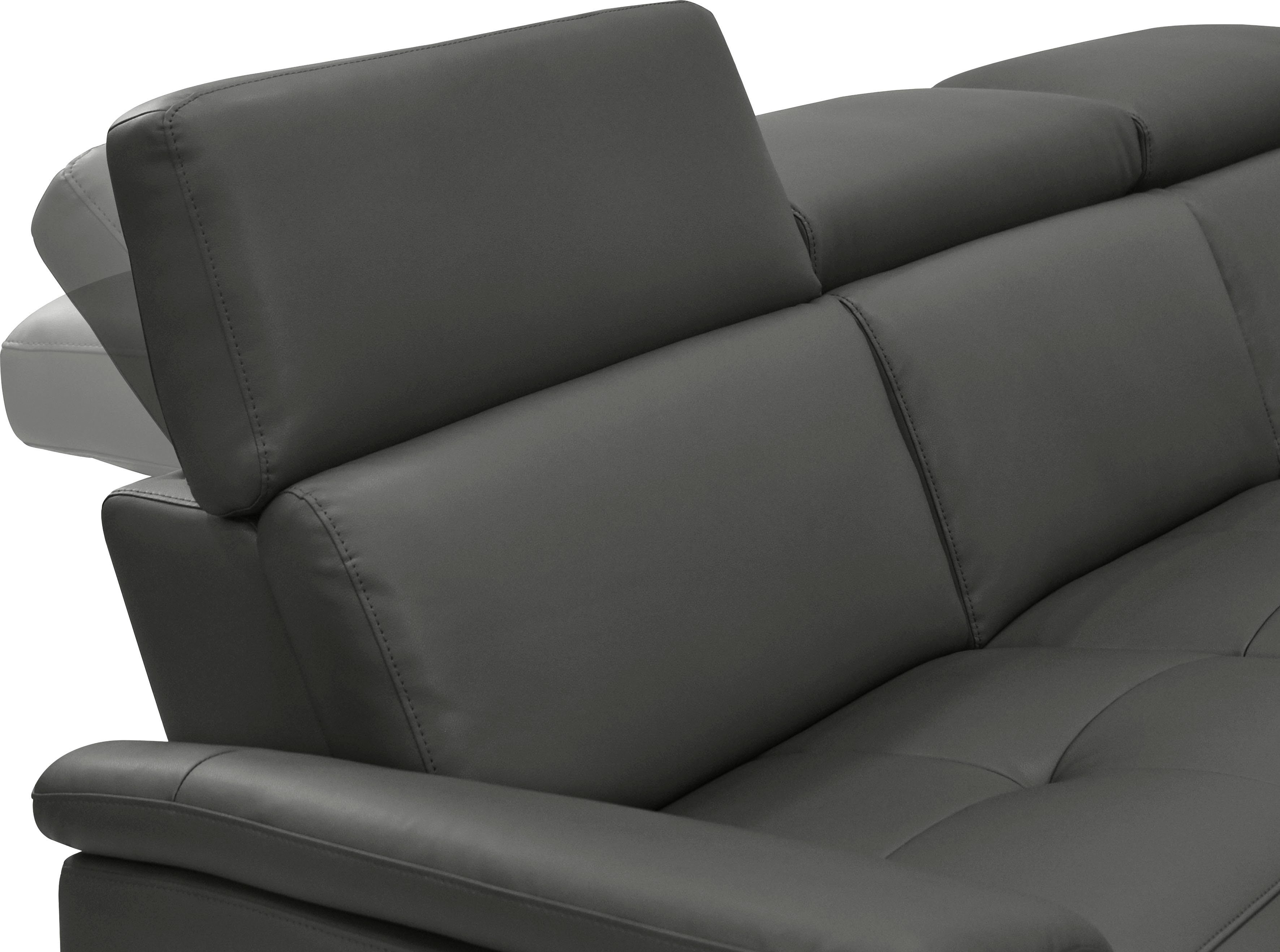 Places of Style 2-zitsbank Pareli 172 cm, handmatige en elektrische relaxfunctie USB, hoofdsteunverstelling, LED, in echt leer, kunstleer, web