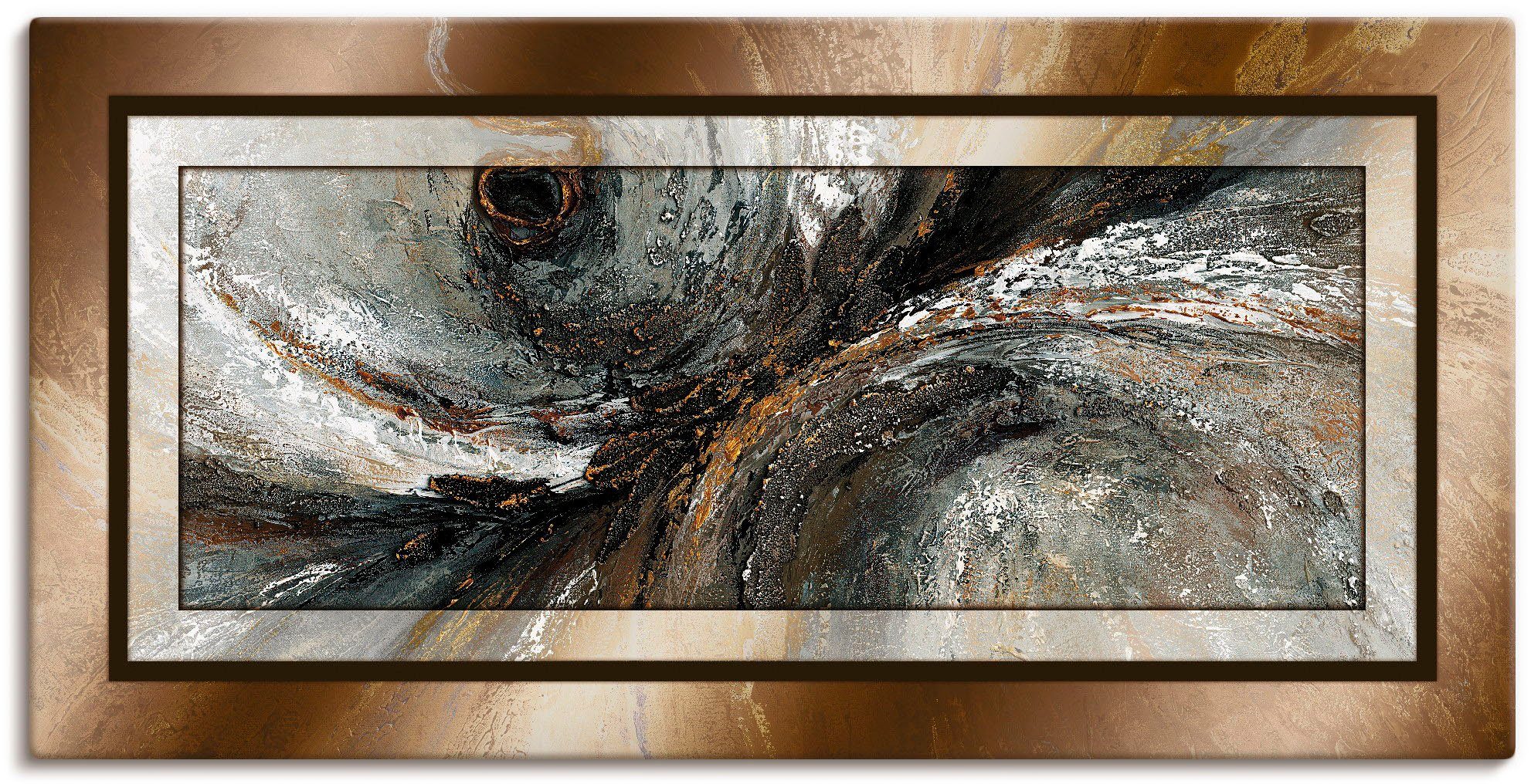 Artland Artprint Goud abstract 2 als artprint van aluminium, artprint voor buiten, artprint op linnen, poster in verschillende maten. maten