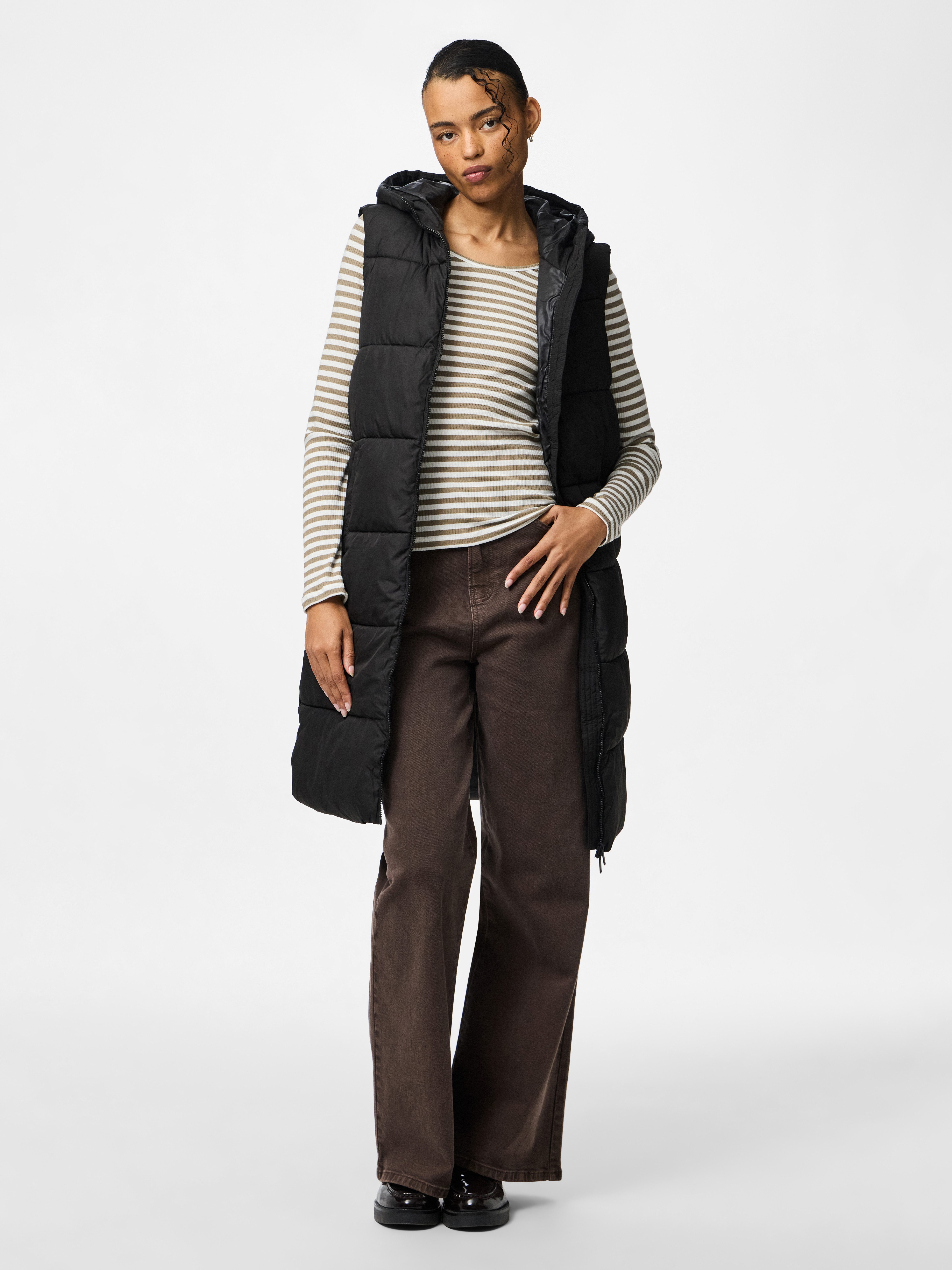 pieces Bodywarmer PCBEE NEW LONG PUFFER VEST NOOS BC