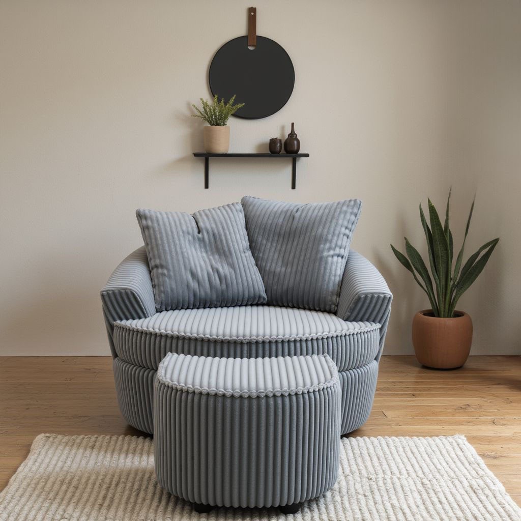 INOSIGN Draaibare fauteuil AMECA, loveseat XXL, leesstoel, grote stoel 122 x 126 x 76 cm (1 stuk)