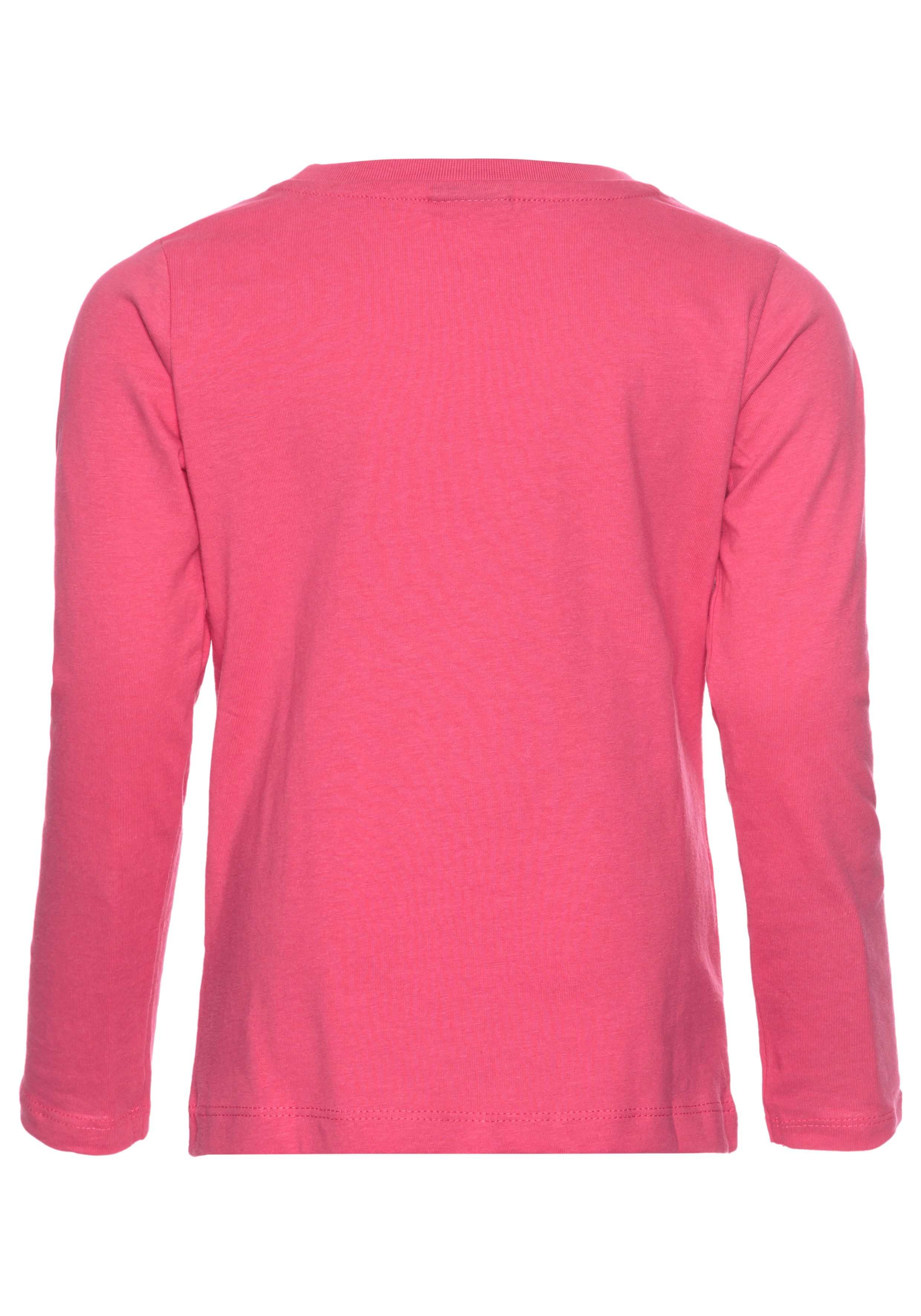KIDSWORLD Shirt met lange mouwen Met leuke eenhoornprint lange mouwen, heuplange pasvorm, stijlvolle print