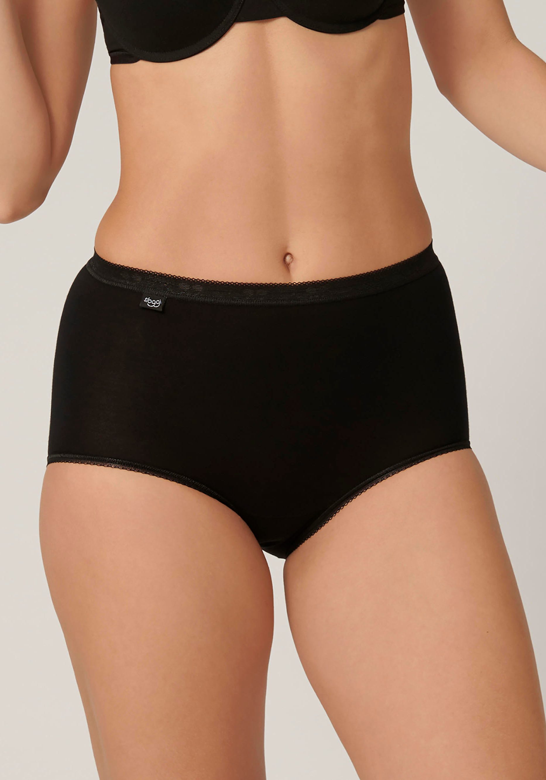 Sloggi Slip Basic+ Maxi 2P perfecte pasvorm (Set van 2) dames slips maat 38 zwart