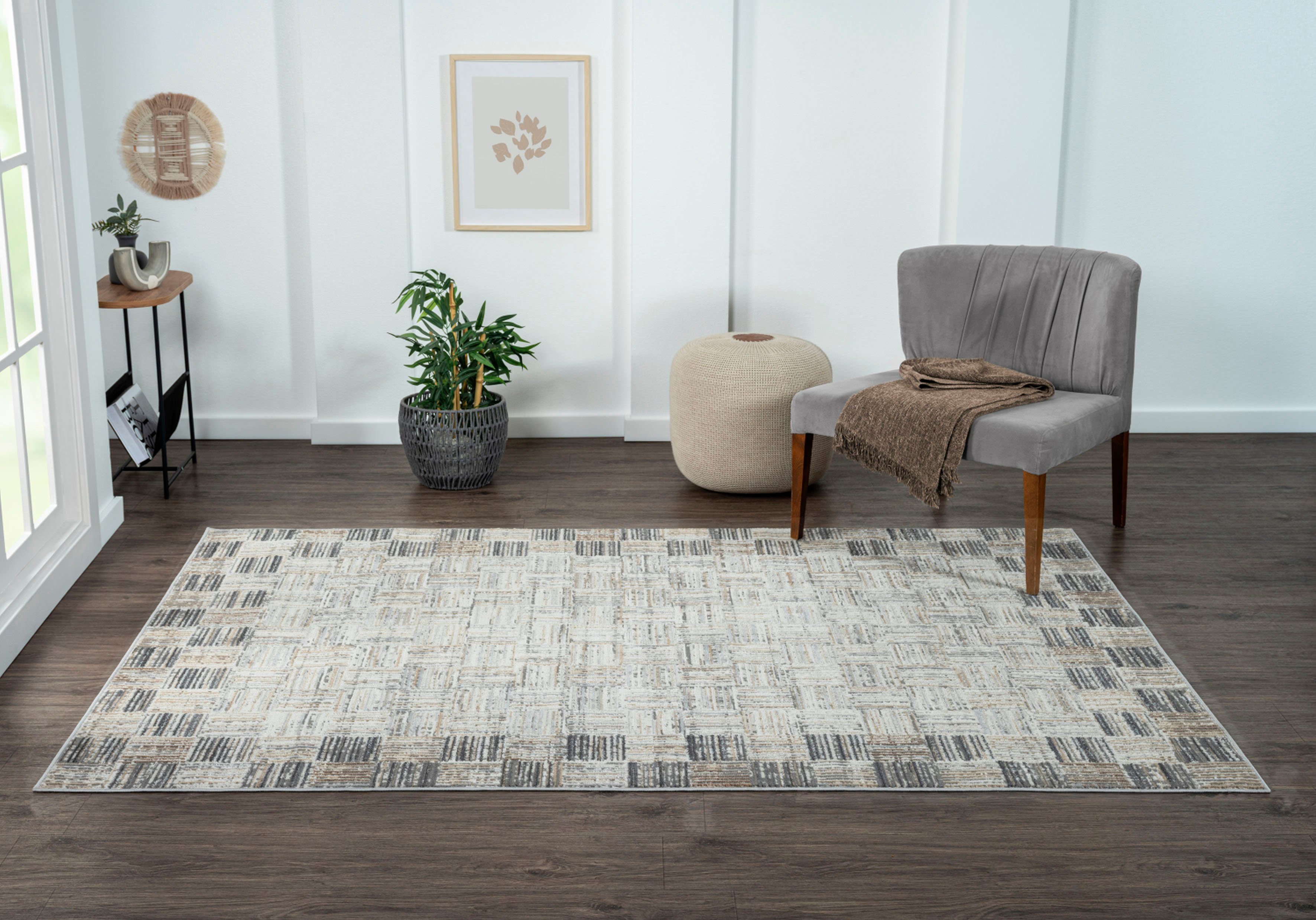 Myflair Möbel & Accessoires Vloerkleed Mijn stemming voorraadopruiming Kortpolig, Scandi-ontwerp, met rand, bijzonder zacht door microvezel