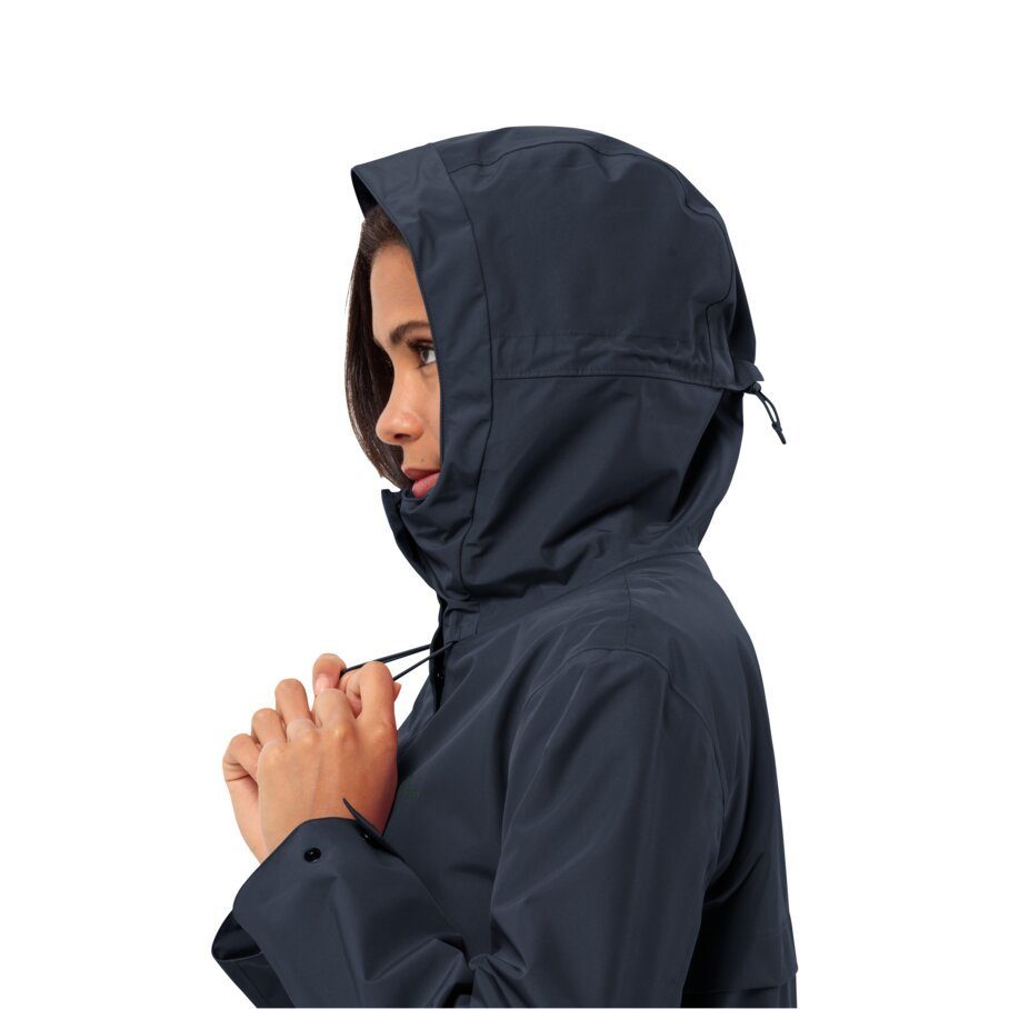Jack Wolfskin Functionele jas CAPE WEST COAT W Capuchon is vast aan de jas bevestigd