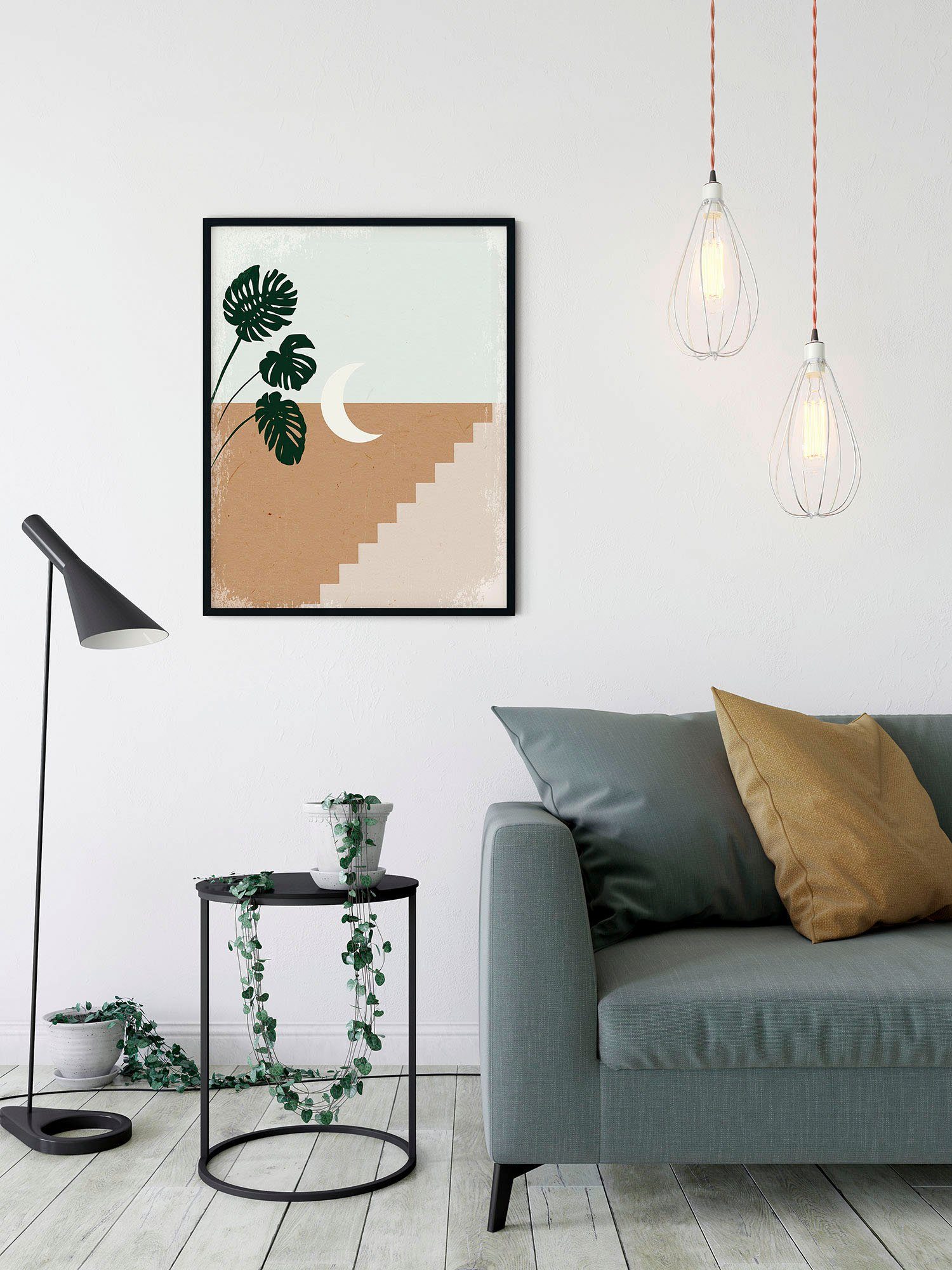 Komar Wanddecoratie Silence Crescent Moon Wanddecoratie - zonder lijst (1 stuk)