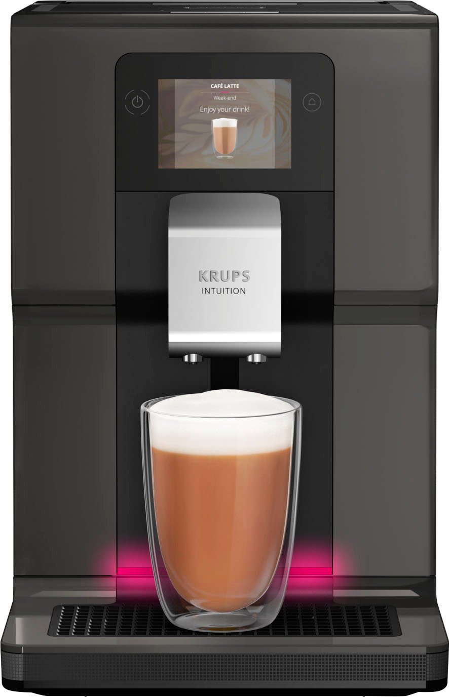 Krups Volautomatisch koffiezetapparaat EA872B Intuition Preference, 3,5"-kleurentouchscreen, intuïtieve gekleurde indicatielampjes