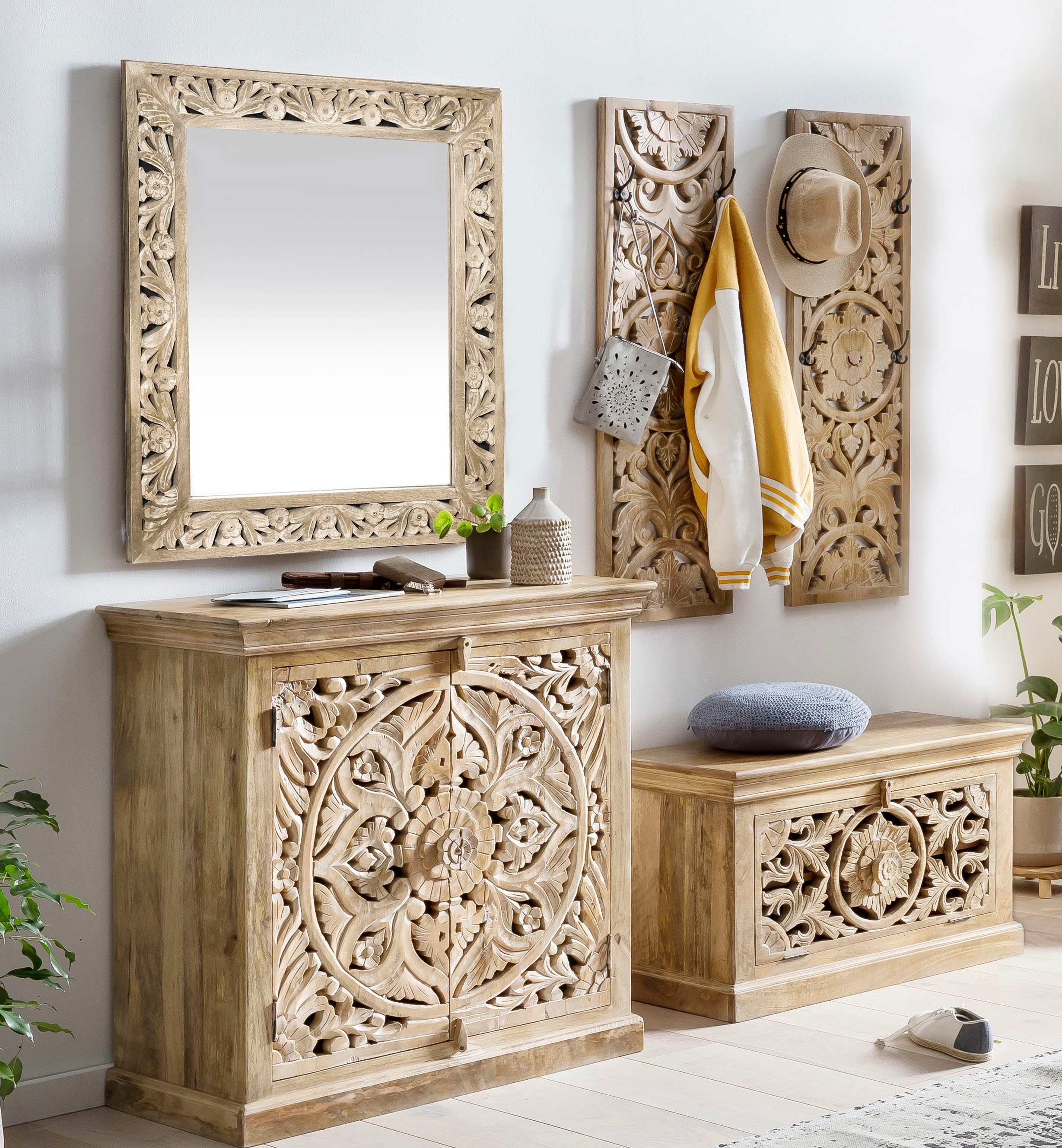 SIT Halmeubelset (5-delig) wandkapstokken beige
