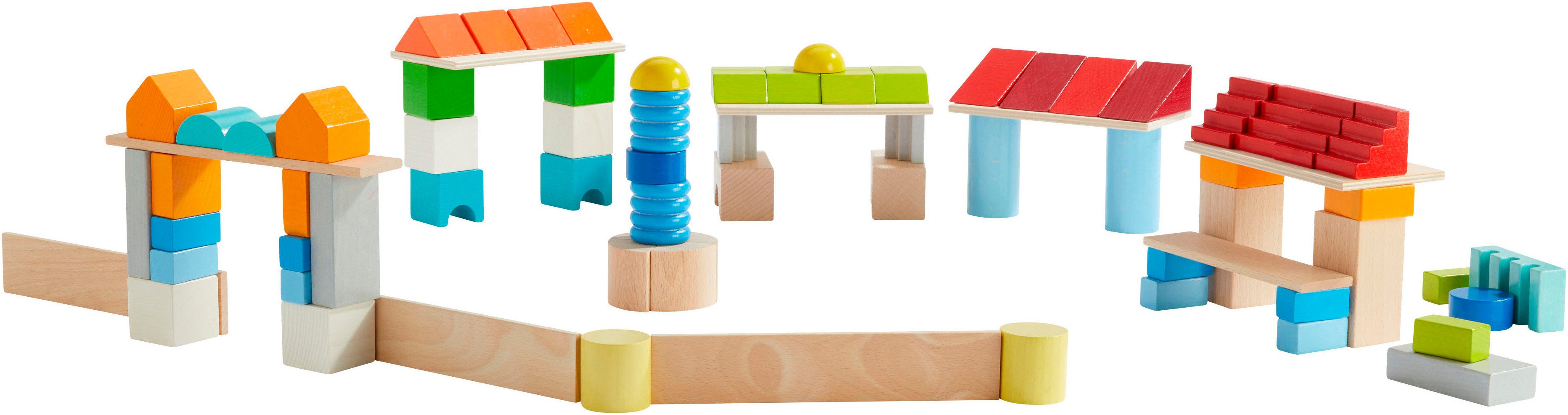 Haba Bouwblokken Basis bouwstenen-set Made in Germany, incl. opbergtas