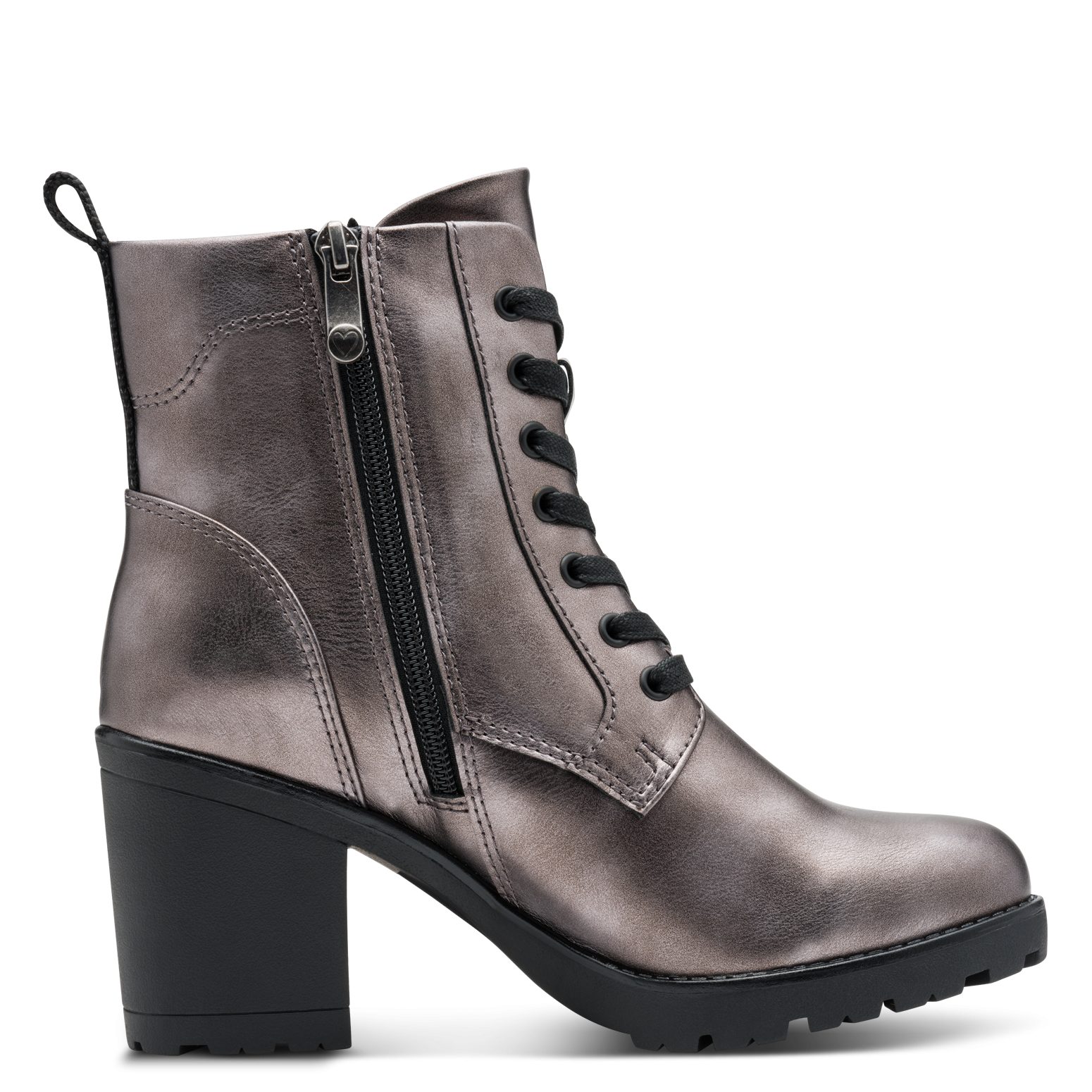 Marco Tozzi Veterlaarsjes hakken, enkellaars, veterschoenen in vegan-verwerking