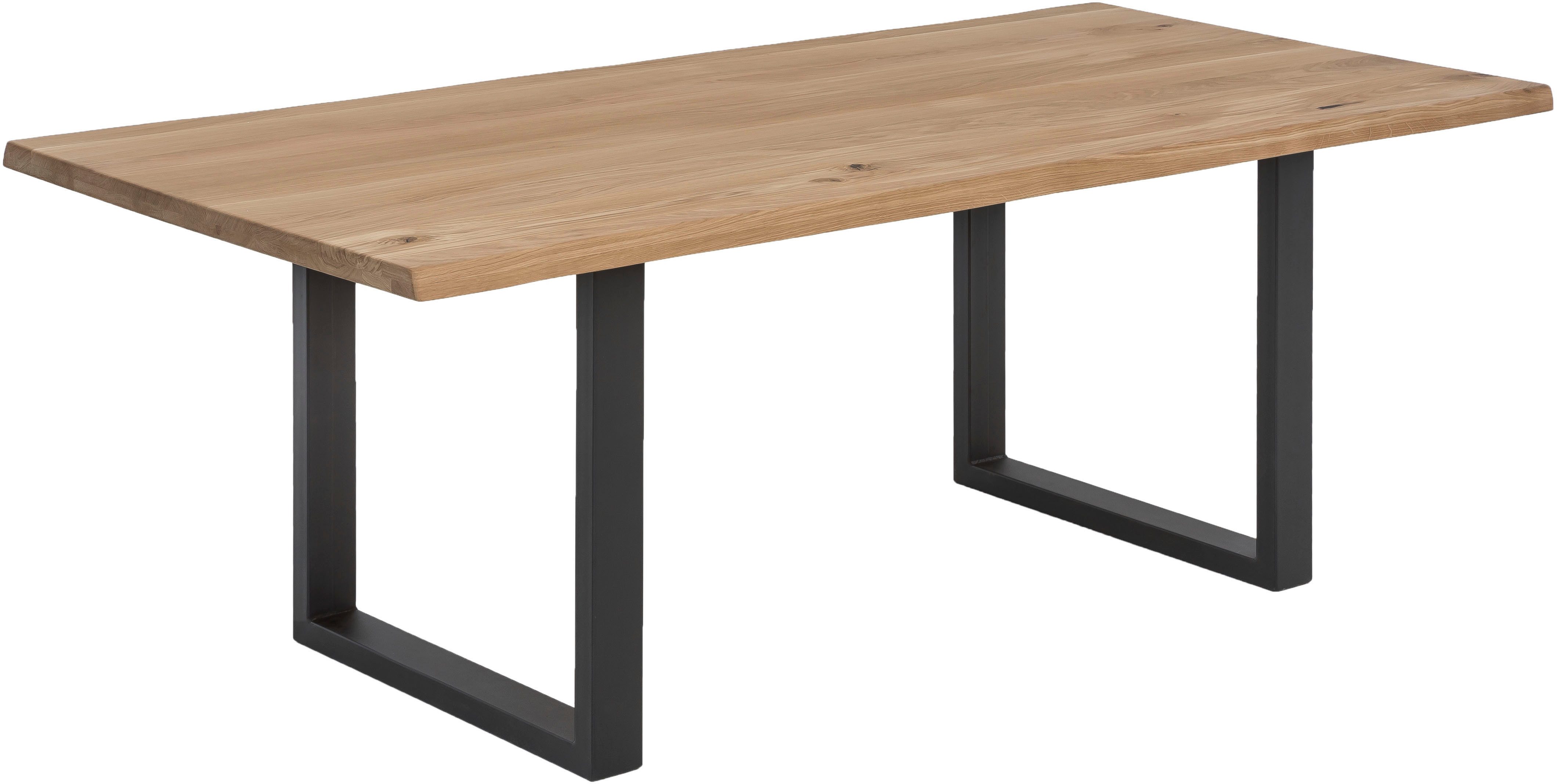 SIT Eettafel Tops&Tables met tafelblad van wildeiken, met boomstamrand, vintage