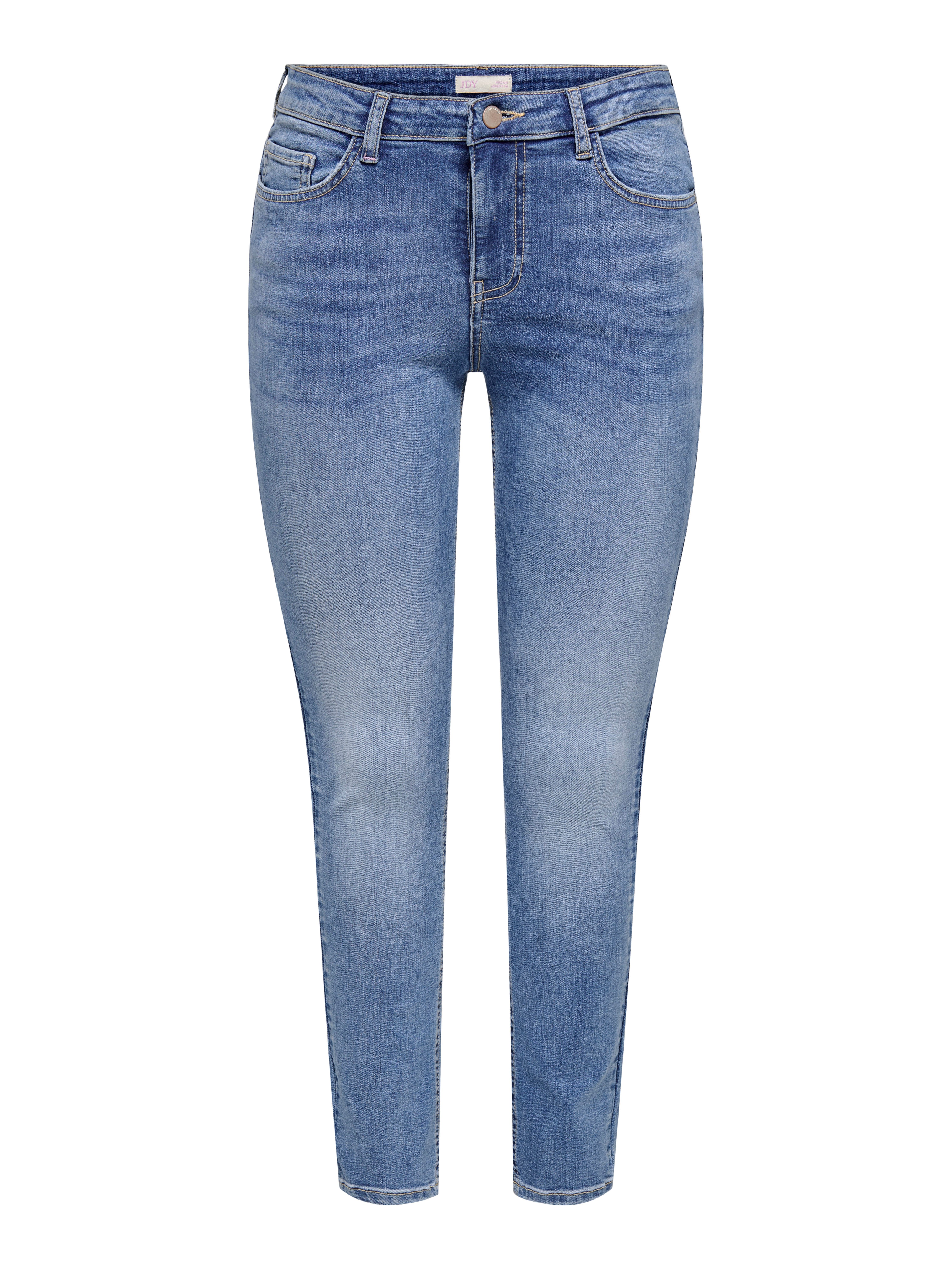 JDY Skinny fit jeans JDYFINA MW SKINNY ANK JNS MB NOOS DNM