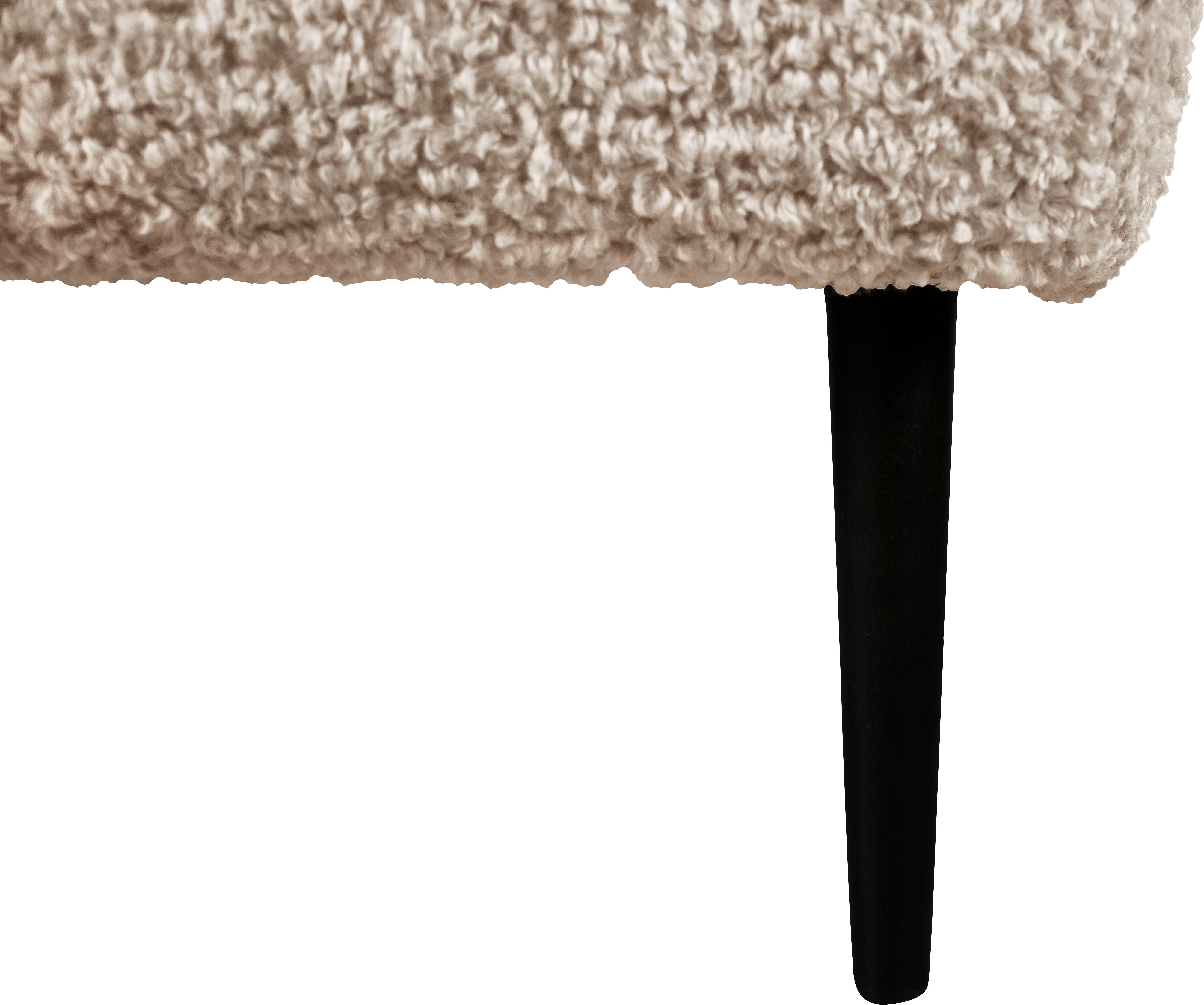 LeGer Home by Lena Gercke Fauteuil Dinah Knoopdetails op de achterkant, naar keuze met of zonder poef/voetenbank