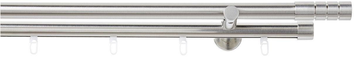 Good Life Combi-gordijnroede Ranura gordijnroedes maat Ø 20 mm x 120 cm zilver(kleur)