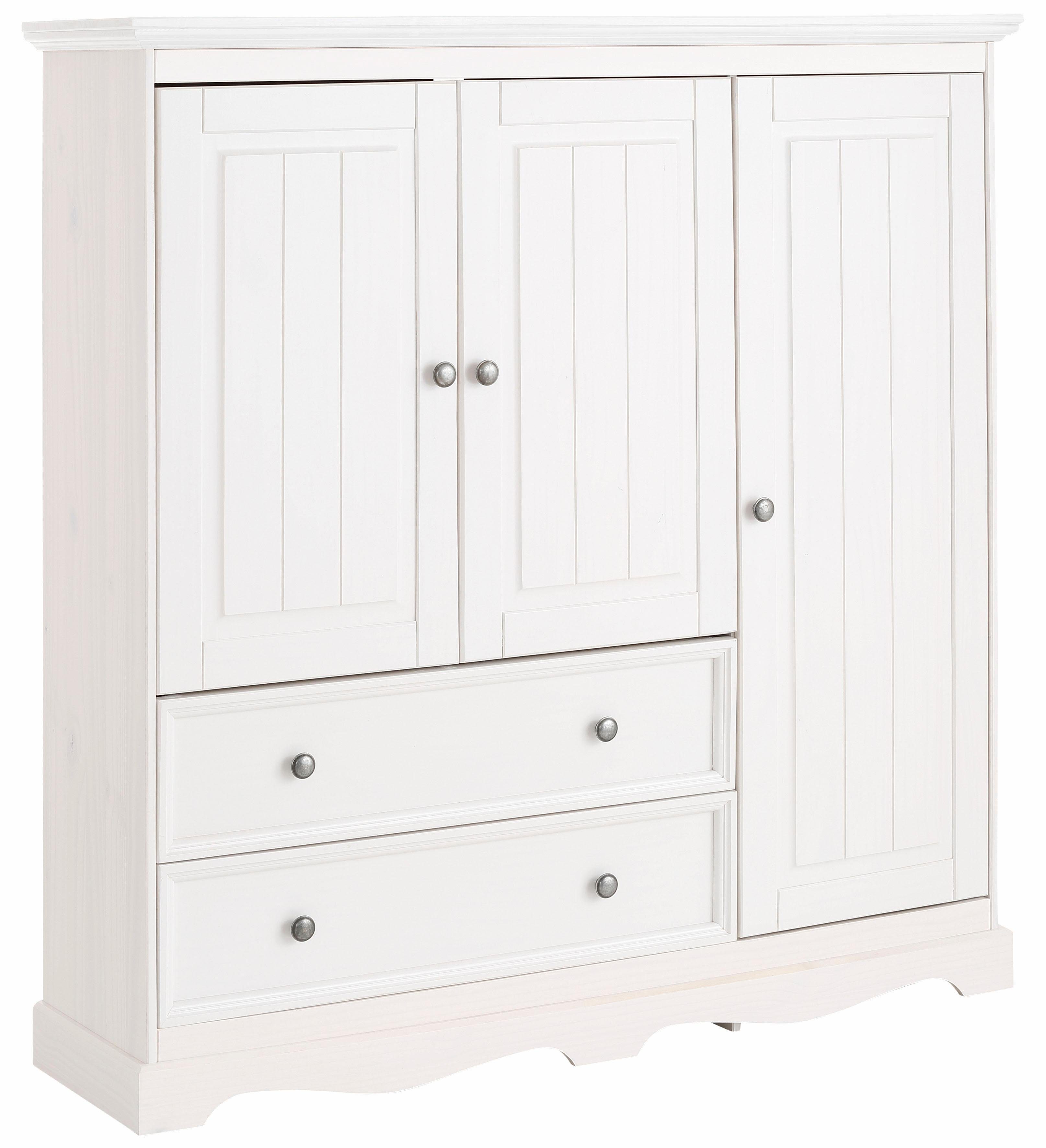 Home affaire Kledingkast Melissa, kinder kledingkast Linnenkast,van massief grenen, met plint, breedte 138 cm