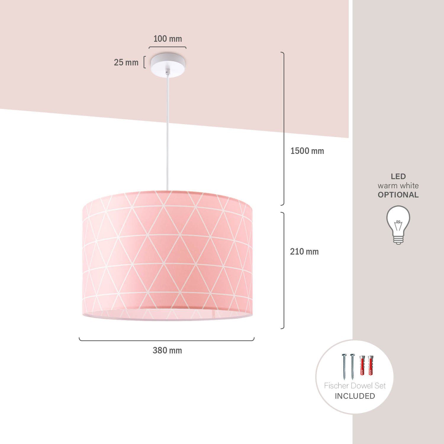Paco Home Hanglamp Stella 401 Plafondlamp woonkamer slaapkamer hanglamp Scandi ruiten E27