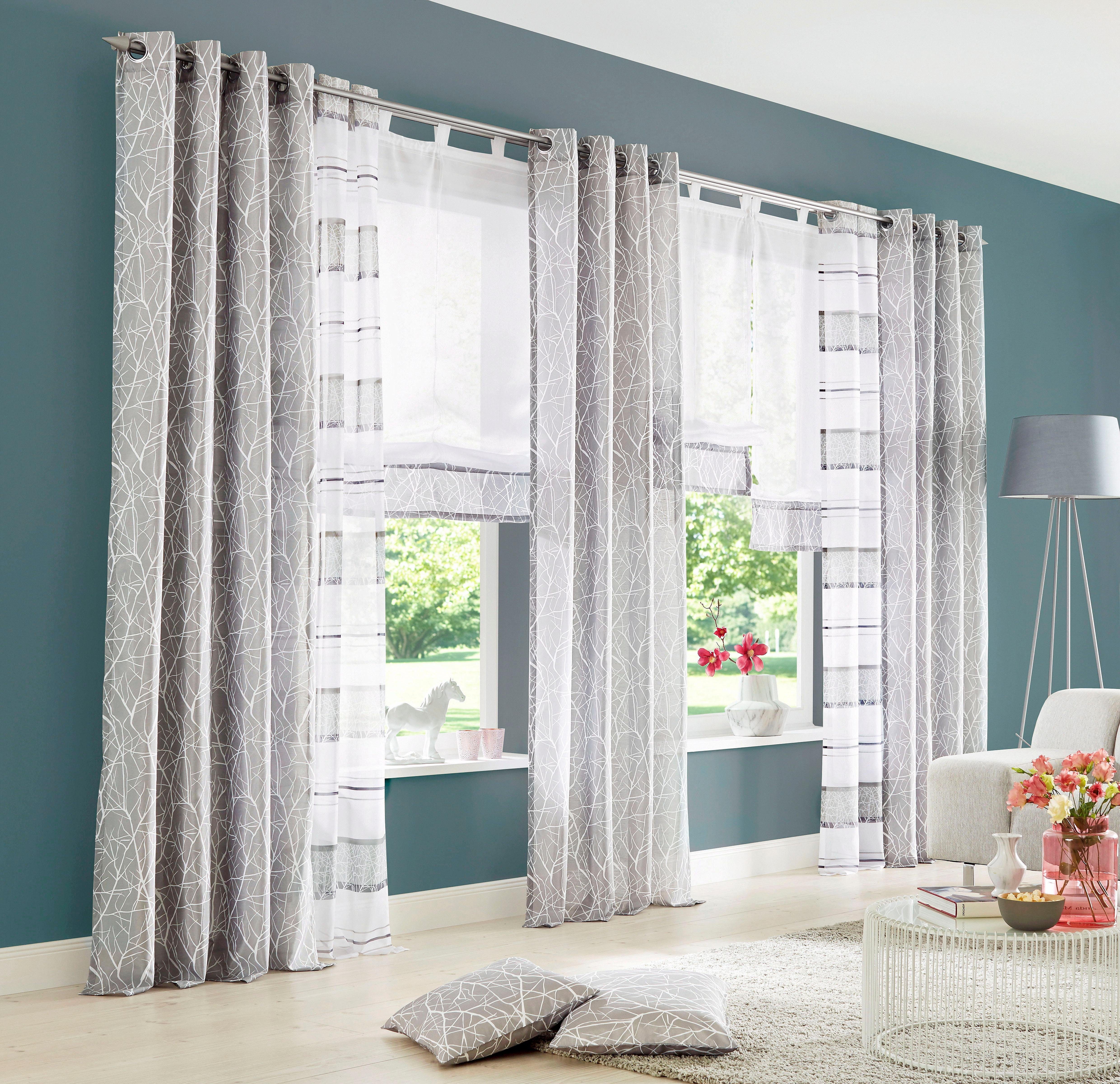 my home Romeins rolgordijn Camposa Transparant, voile, polyester (1 stuk)