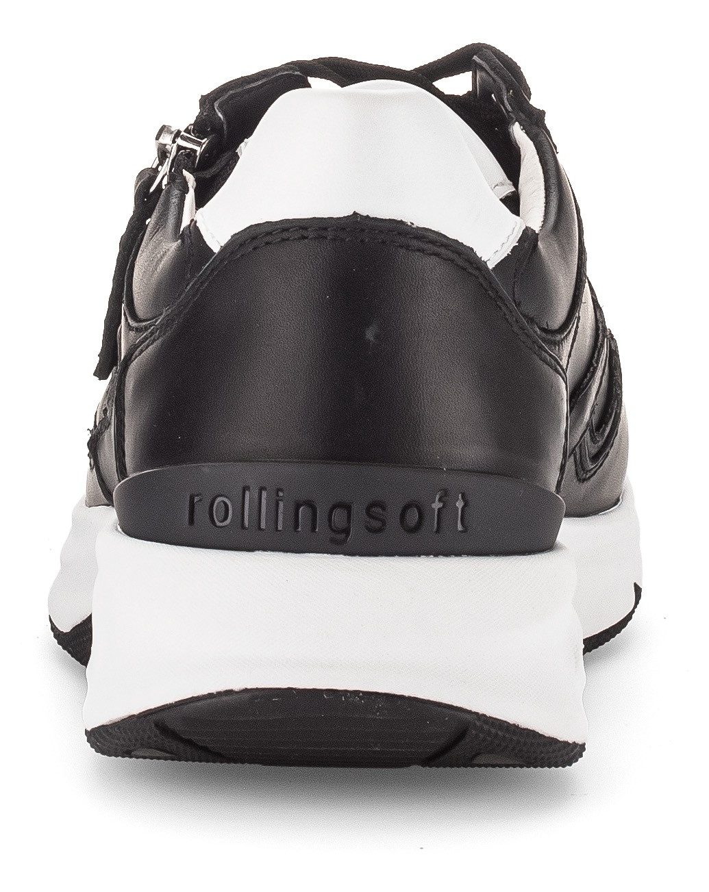 Gabor Rollingsoft Sneakers met sleehak , vrijetijdsschoen, lage schoen, veterschoen met schachtversteviging