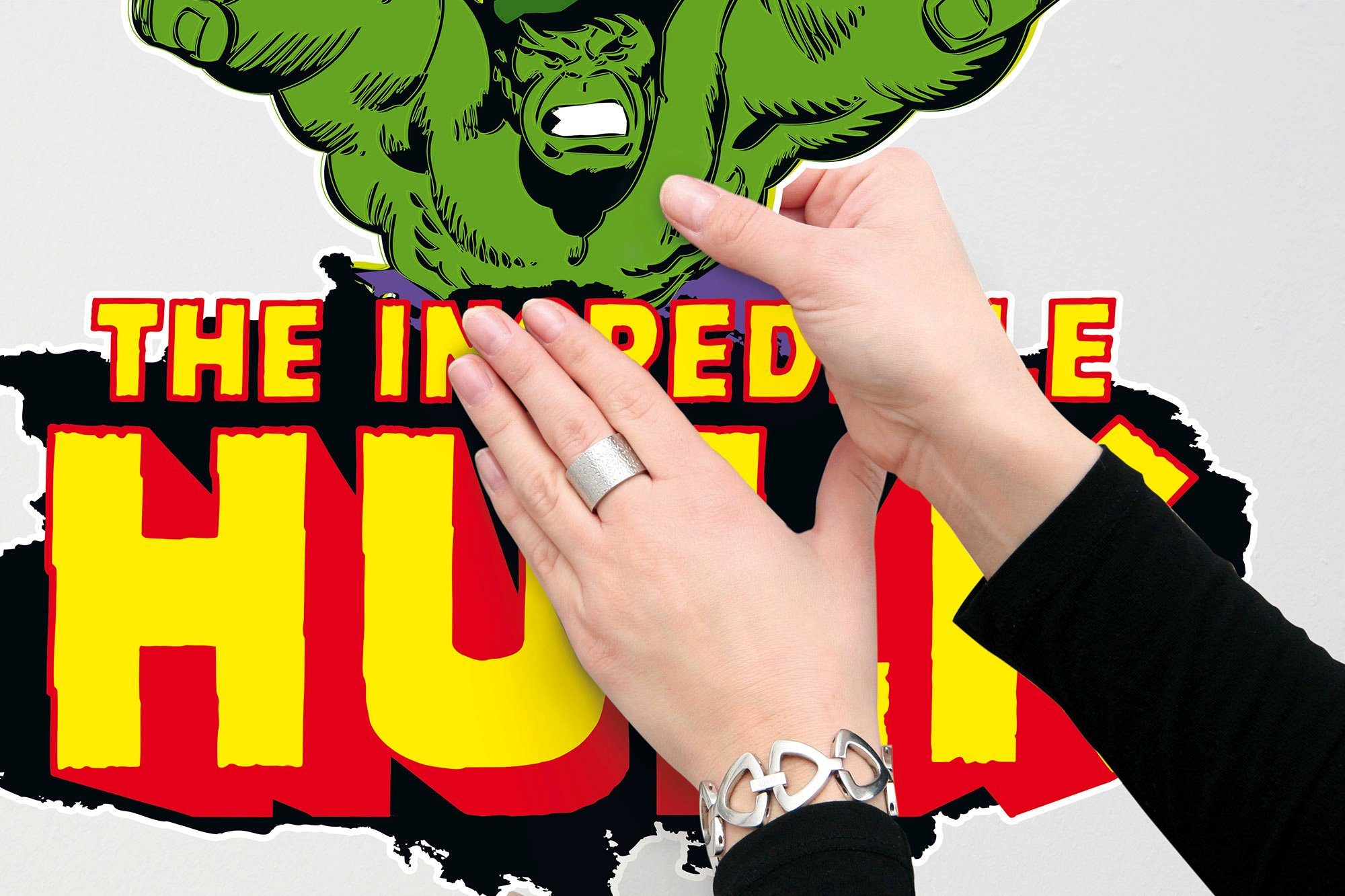 Komar Wandfolie Hulk Comic Classic - afm. 50 x 70 cm zelfklevend, wandstickers, kinderkamer (1 stuk)