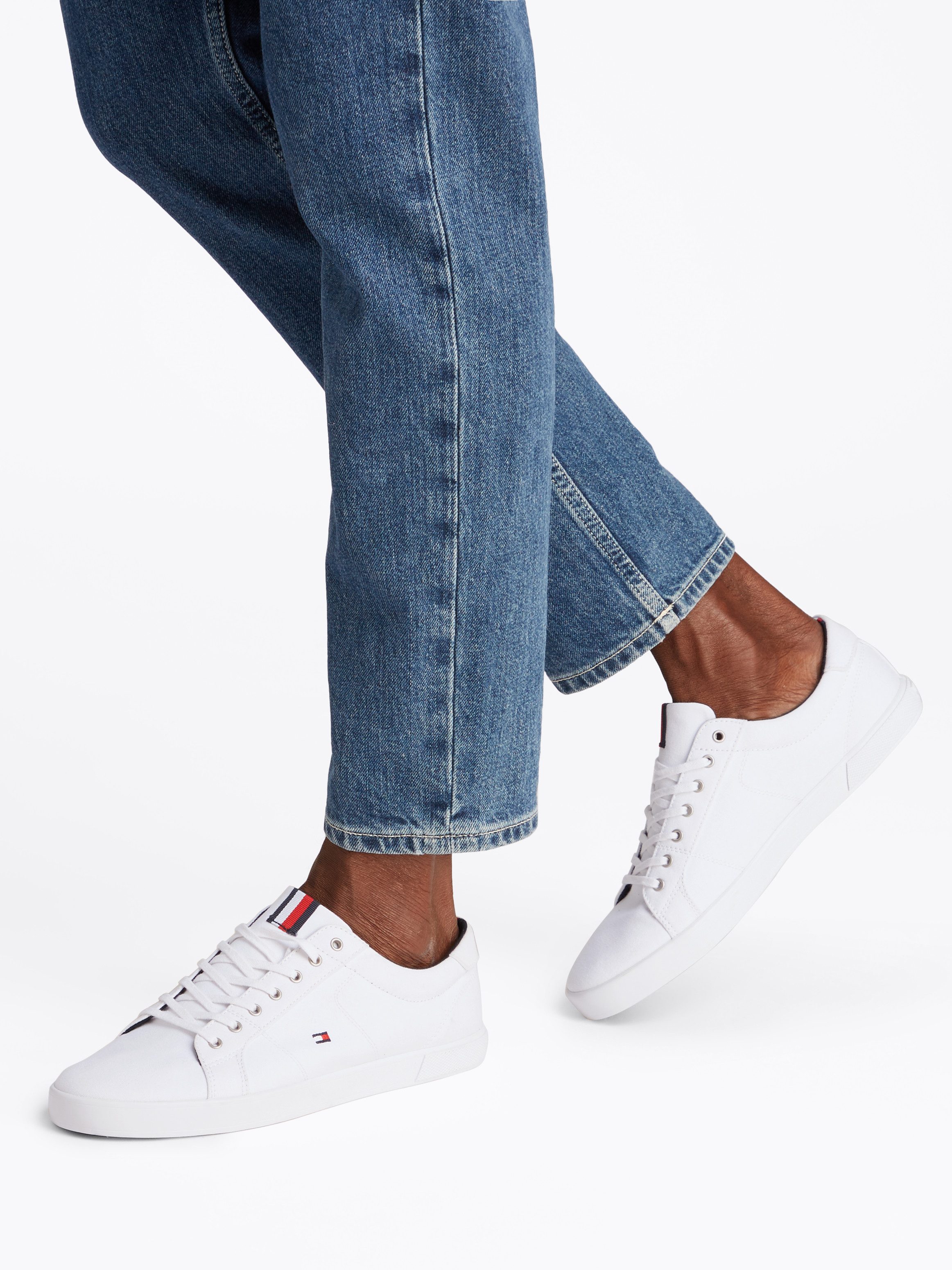 Tommy Hilfiger Sneakers ICONIC LONG LACE SNEAKER , vrijetijdsschoen, lage schoen, veterschoen met gevoerde schacht