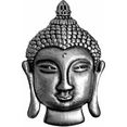 wall-art wandfolie metallic boeddha zilver