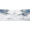 wall-art artprint op acrylglas wolven in de sneeuw - panorama in 2 maten wit