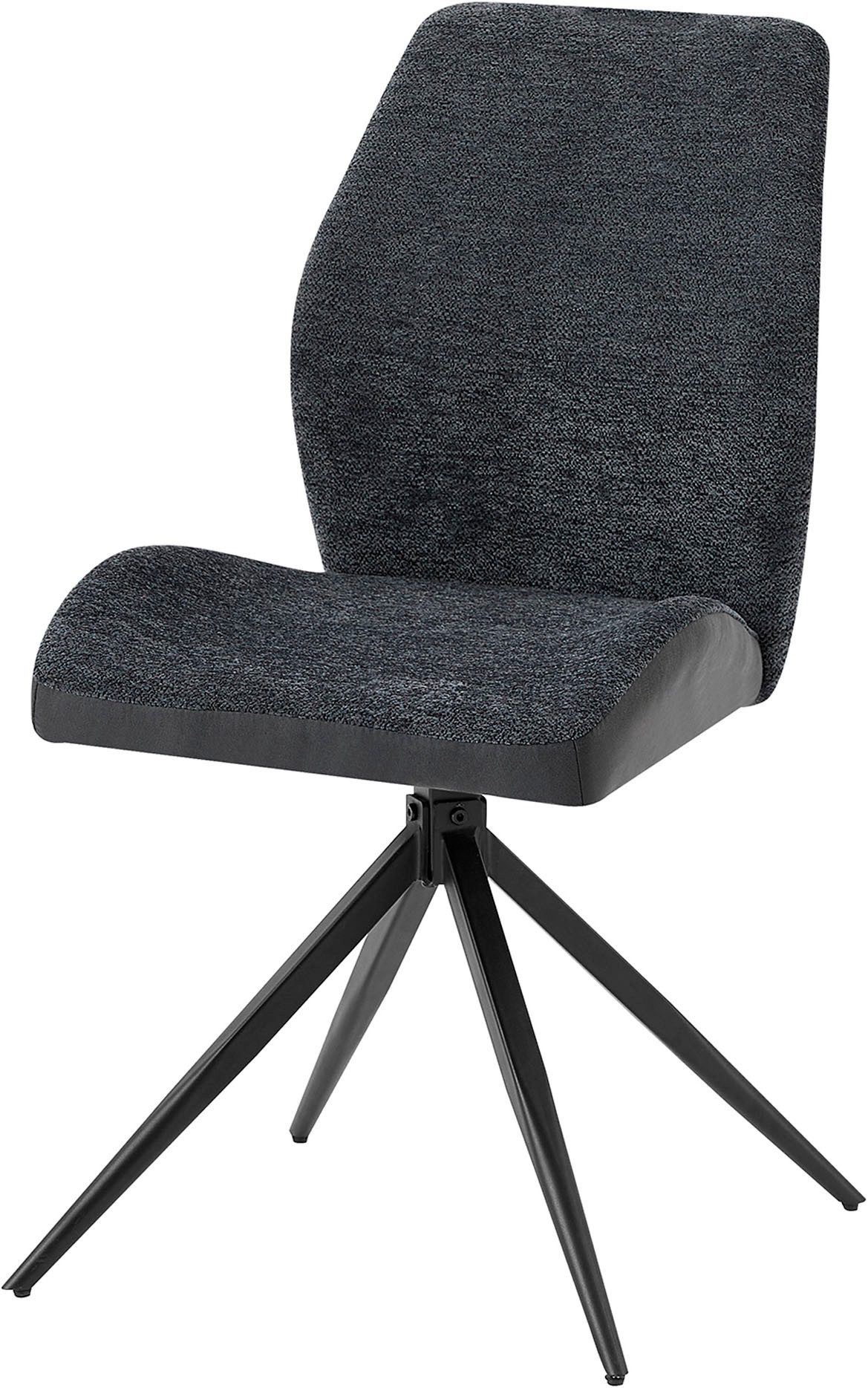 byLIVING Eetkamerstoel Snap 2-delige set met 360 graden draaifunctie, vintage microvezel en boucle stof (set, 2 stuks)