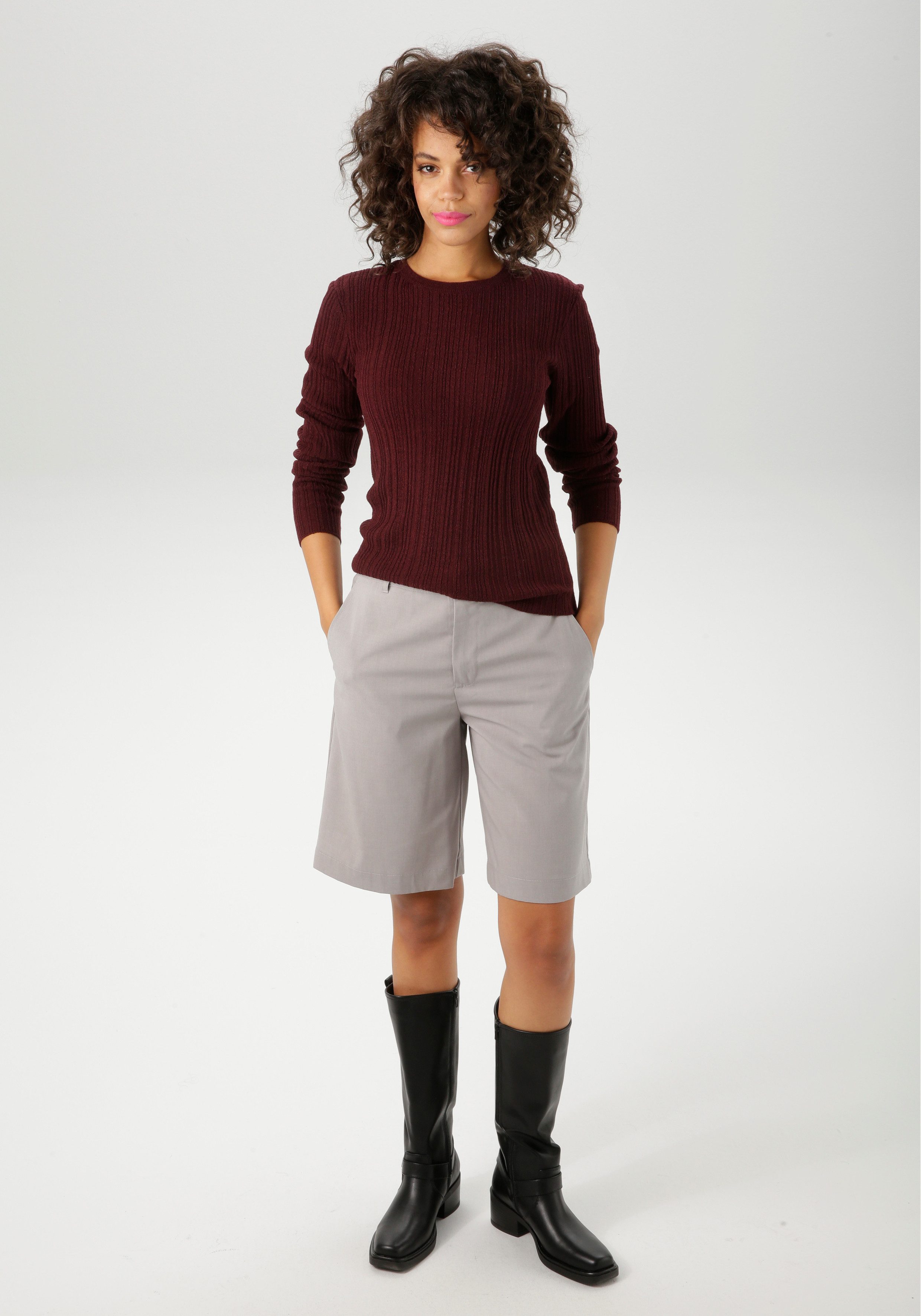 Aniston CASUAL Bermuda met wijde pijp - nieuwe collectie