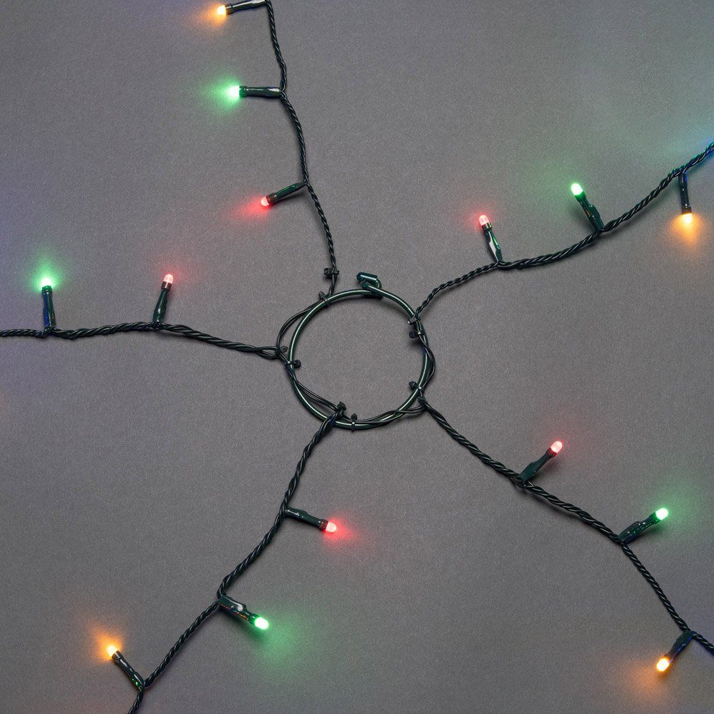 KONSTSMIDE Led-boomverlichting Kerstversiering, kerstboomdecoratie Ring Ø 8, 5 strengen à 40 multicolor diodes, gevroren, voorgemonteerd