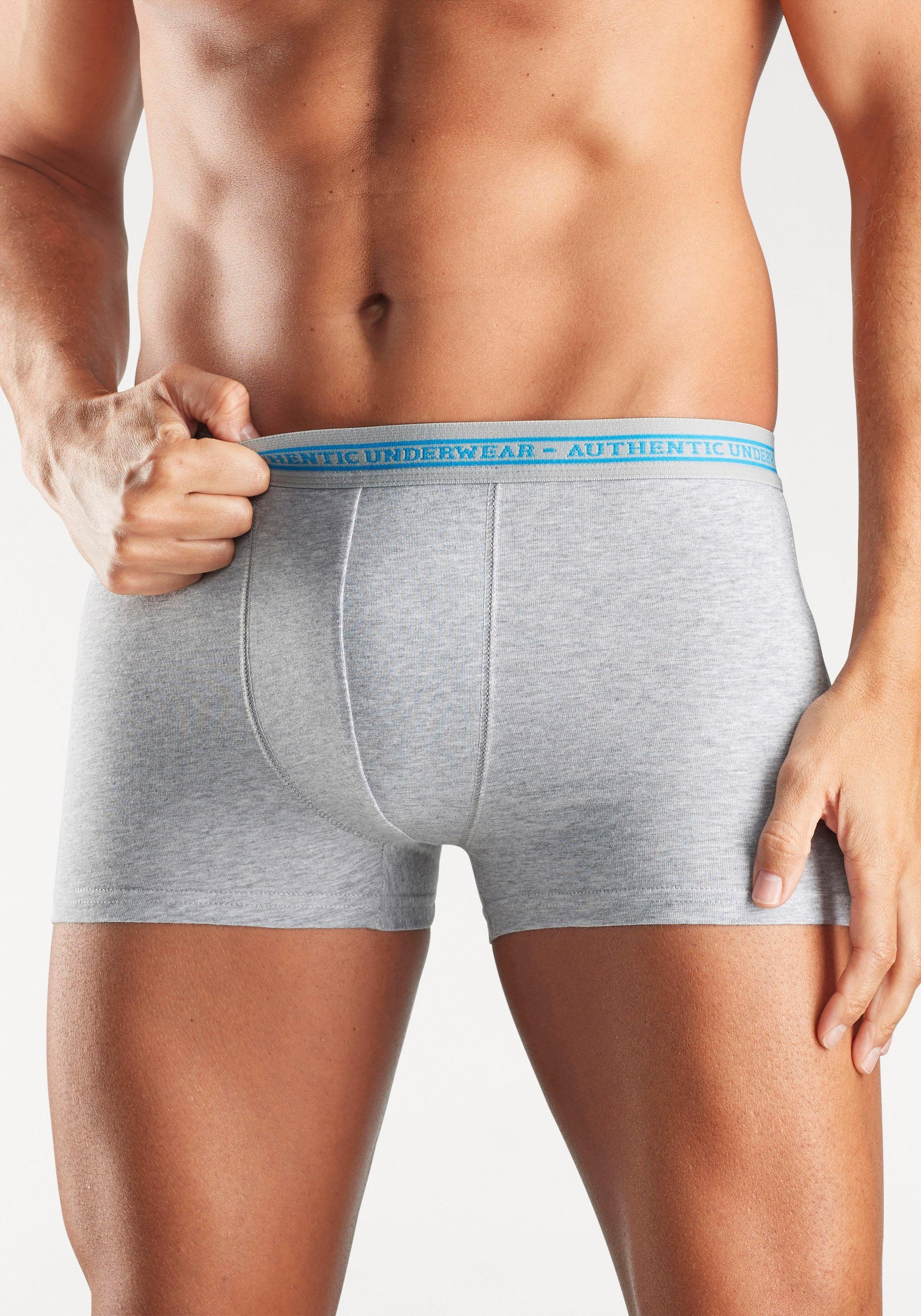AUTHENTIC UNDERWEAR Boxershort voor heren zwarte weefband met logo-opschrift (set, 4 stuks)