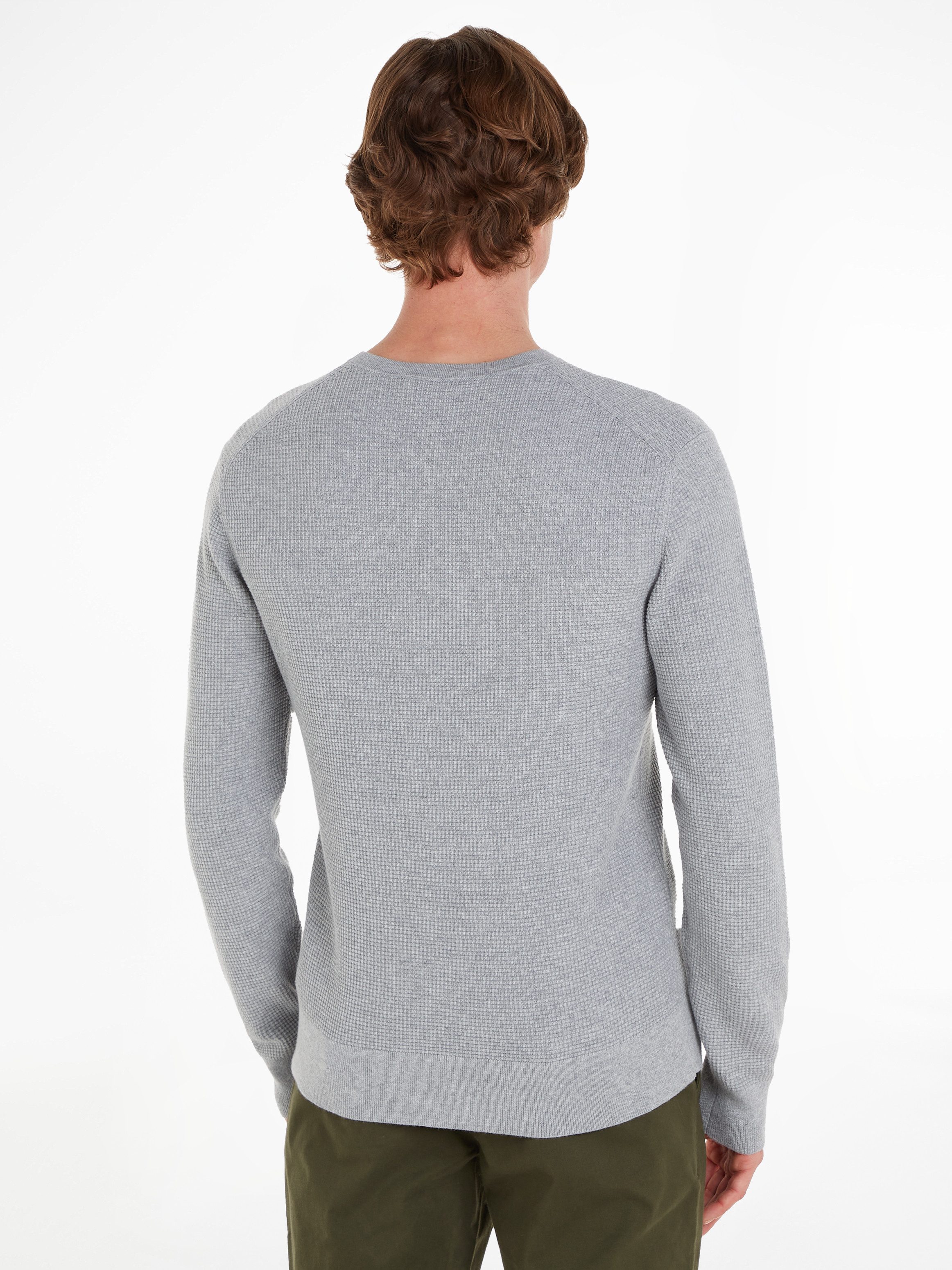 Calvin Klein Trui met ronde hals WAFFLE STRUCTURE SWEATER