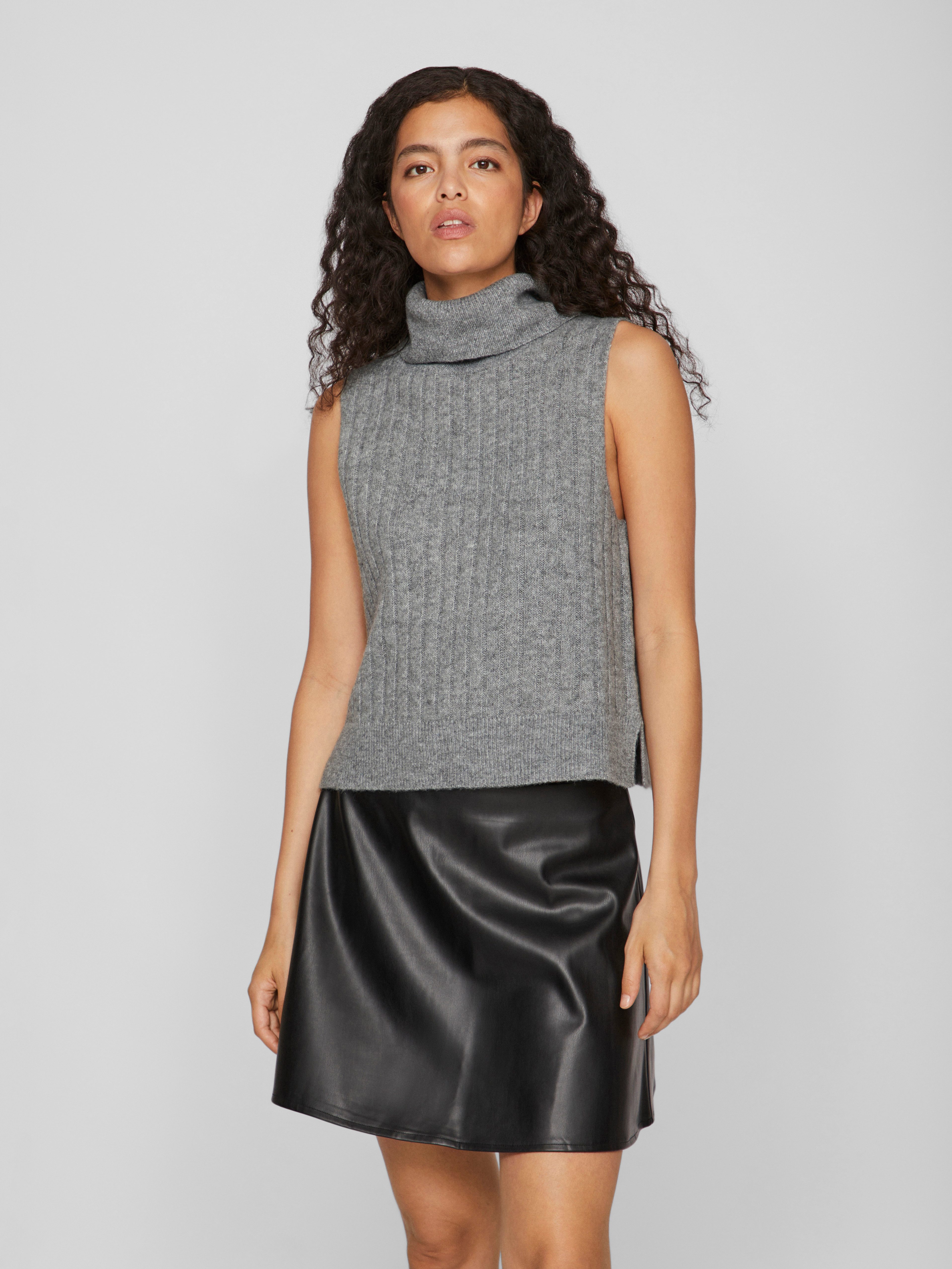 Vila Slip-over VIBELUNA HIGH NECK S L KNIT VEST-NOOS