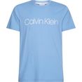 calvin klein t-shirt cotton front logo t-shirt blauw
